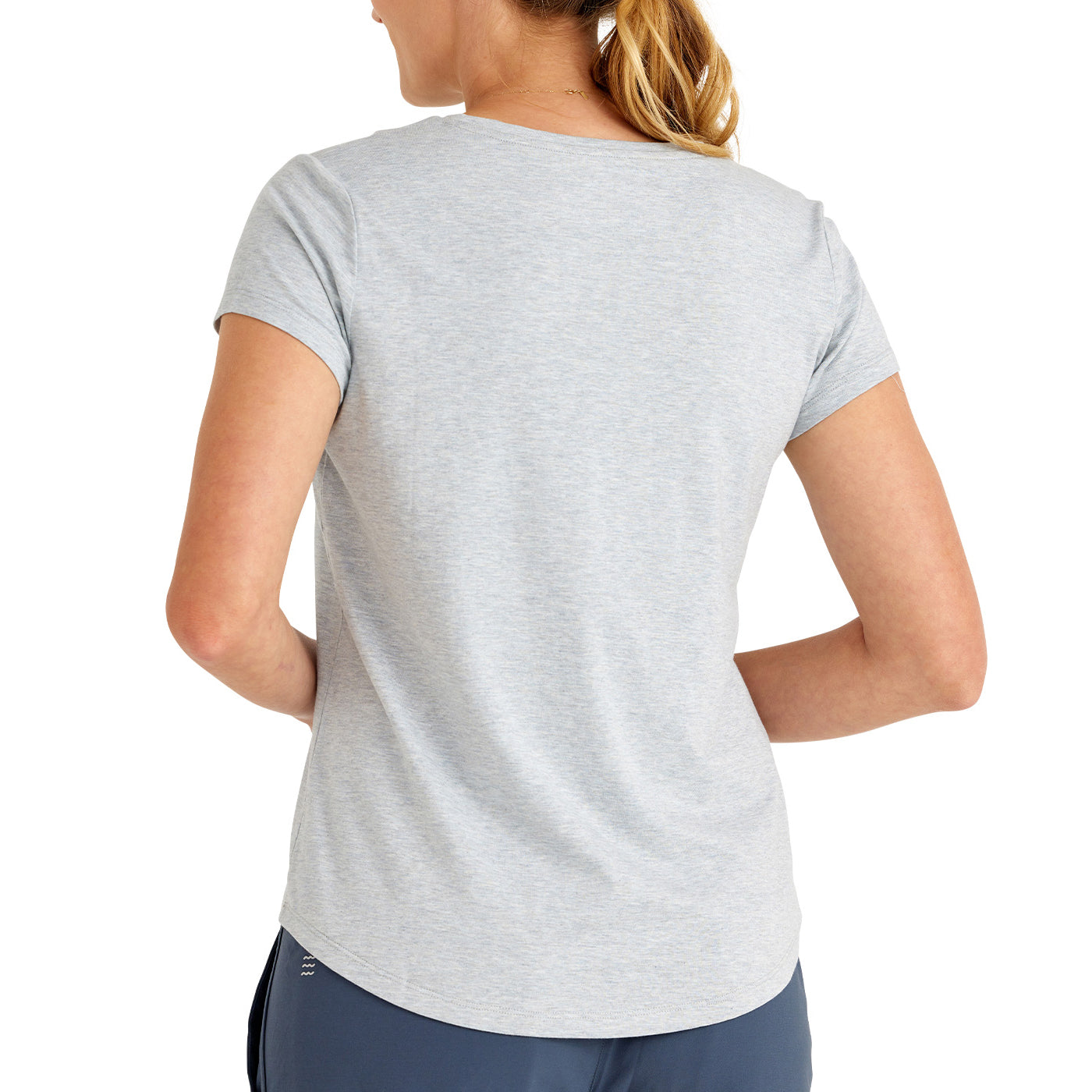 Free Fly Women's Bamboo Current Tee Bay Blue Image 2