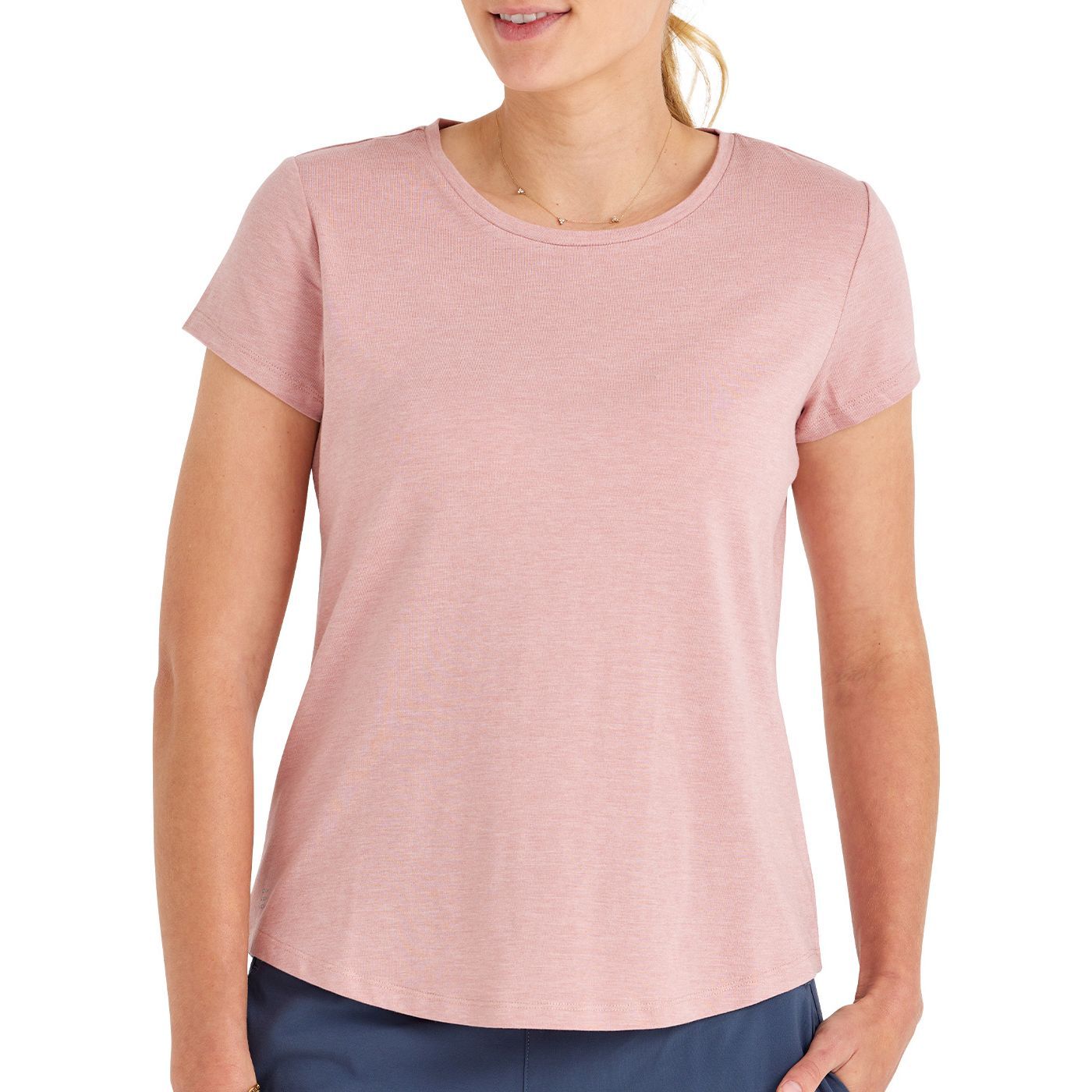 Free Fly Women's Bamboo Current Tee Harbor Pink Image 1