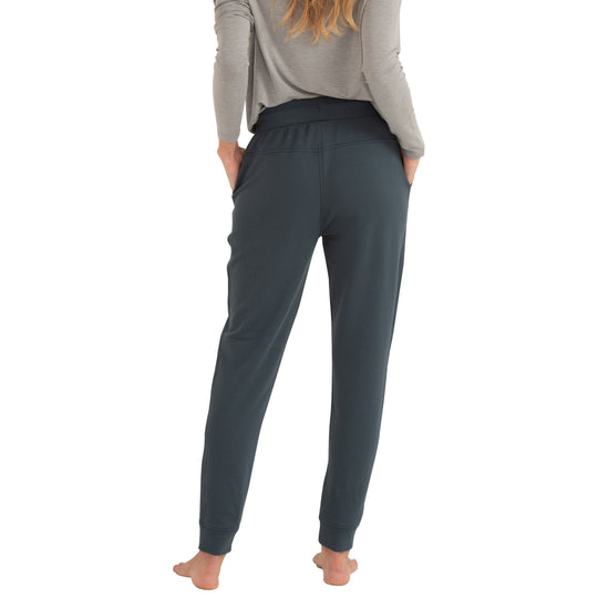Free Fly Women's Bamboo Fleece Jogger Blue Dusk Image 2