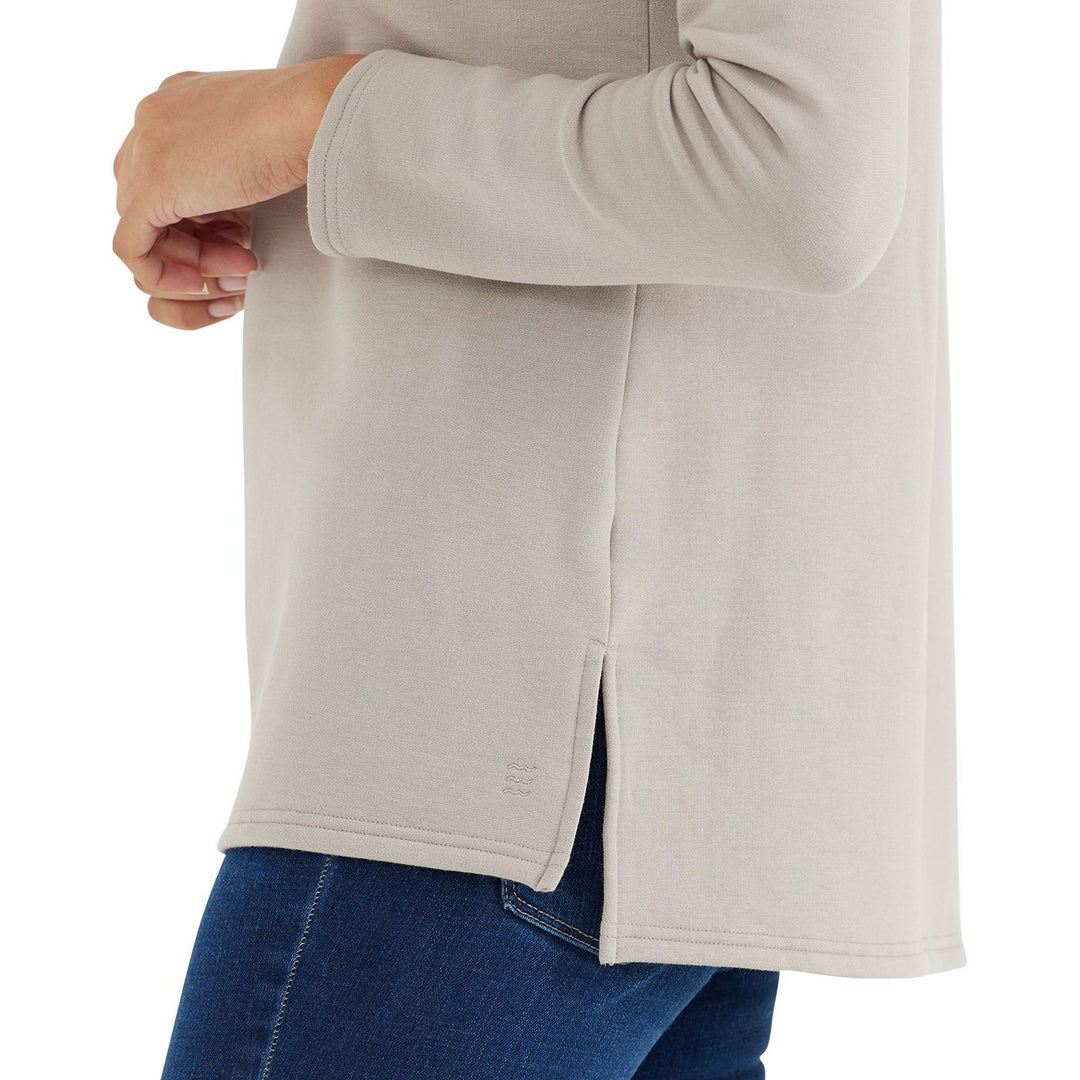 Free Fly Women's Bamboo Fleece Mockneck Dune Image 3