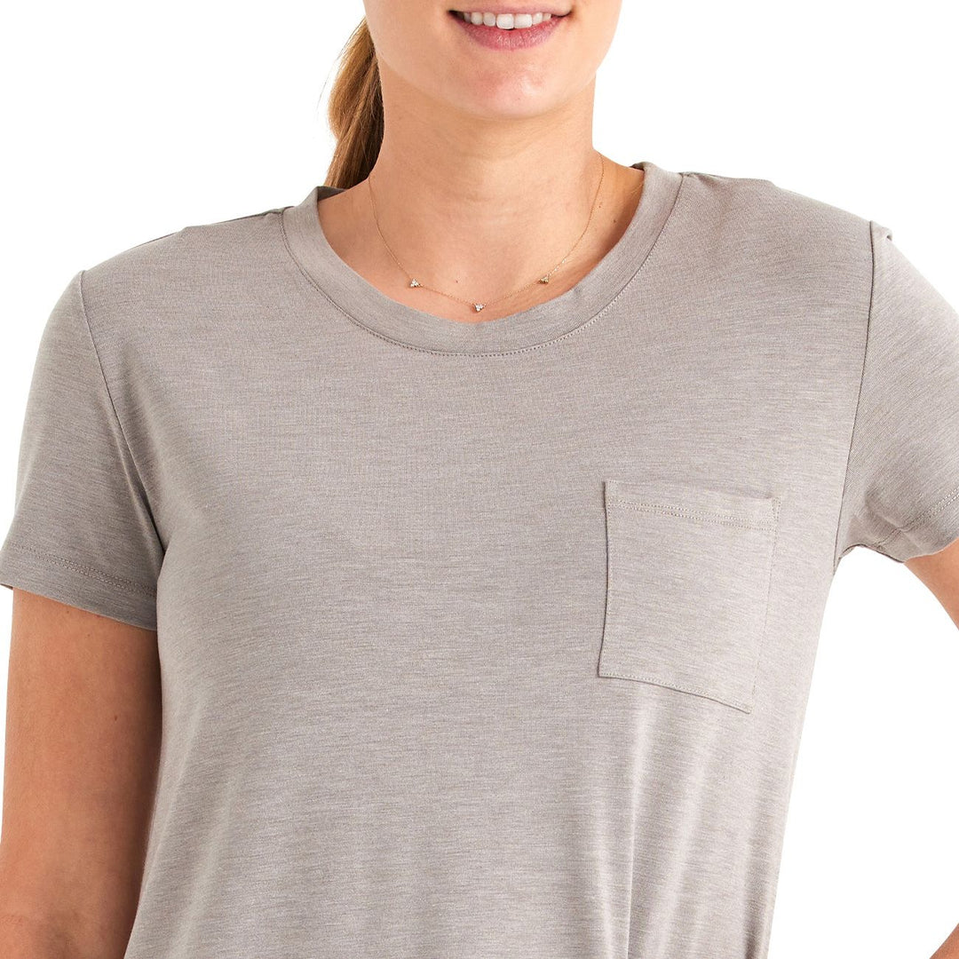 Free Fly Women's Bamboo Flex Pocket Dress Heather Dune Image 3