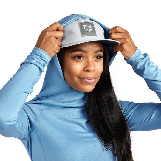 Free Fly Women's Bamboo Shade Hoody Blue Reef Image 4