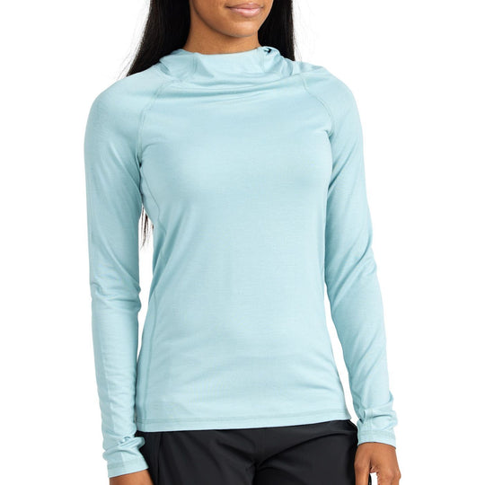 Free Fly Women's Bamboo Shade Hoody Ocean Mist Image 1