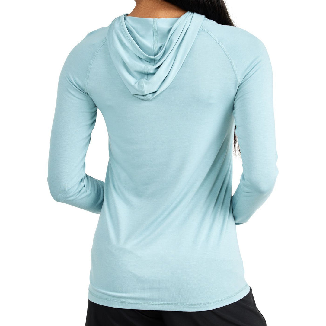Free Fly Women's Bamboo Shade Hoody Ocean Mist Image 2
