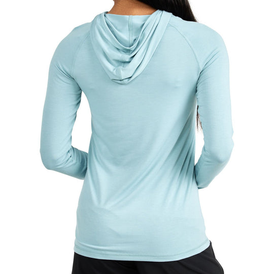 Free Fly Women's Bamboo Shade Hoody Ocean Mist Image 2