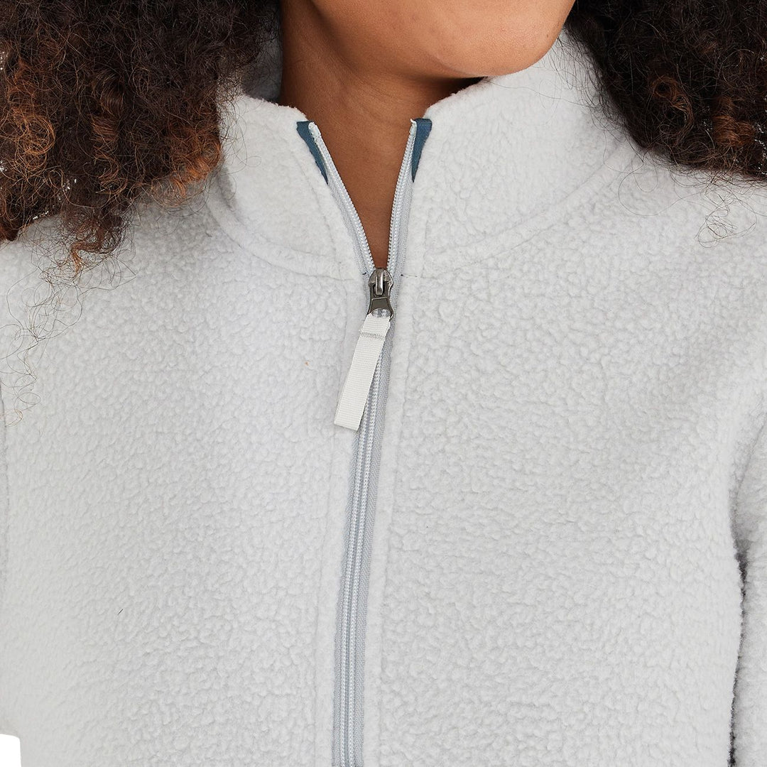 Free Fly Women's Bamboo Sherpa Fleece Half Zip Light Grey Image 4