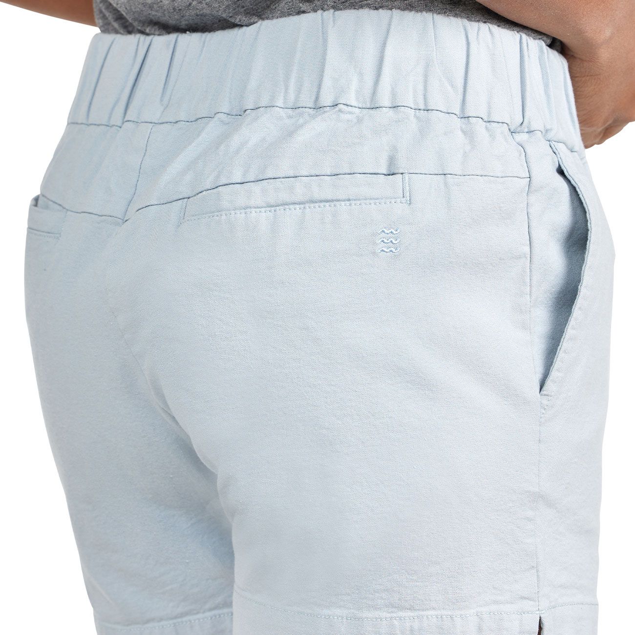 Free Fly Women's Stretch Canvas Short Bay Blue Image 2