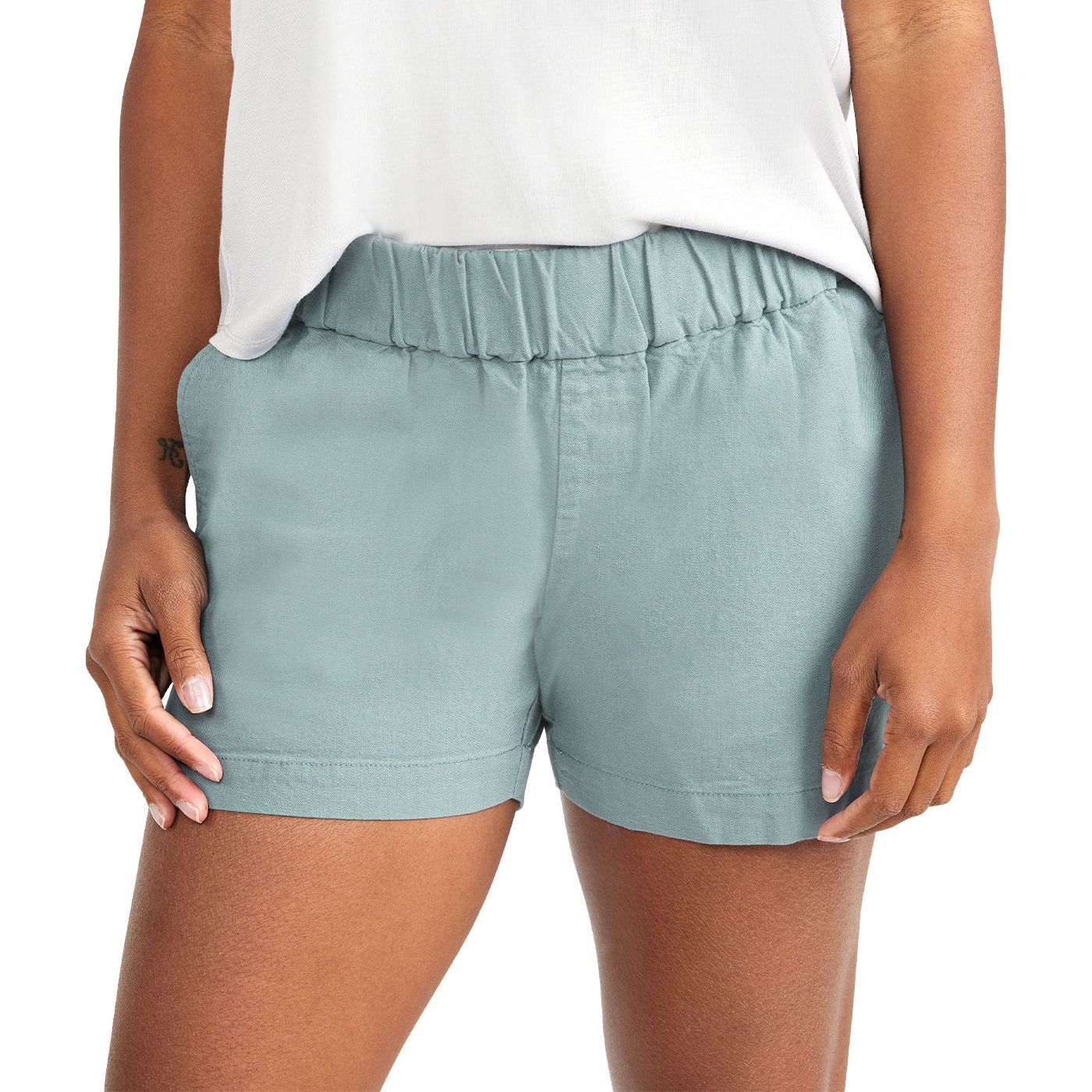 Free Fly Women's Stretch Canvas Short Shale Green Image 1