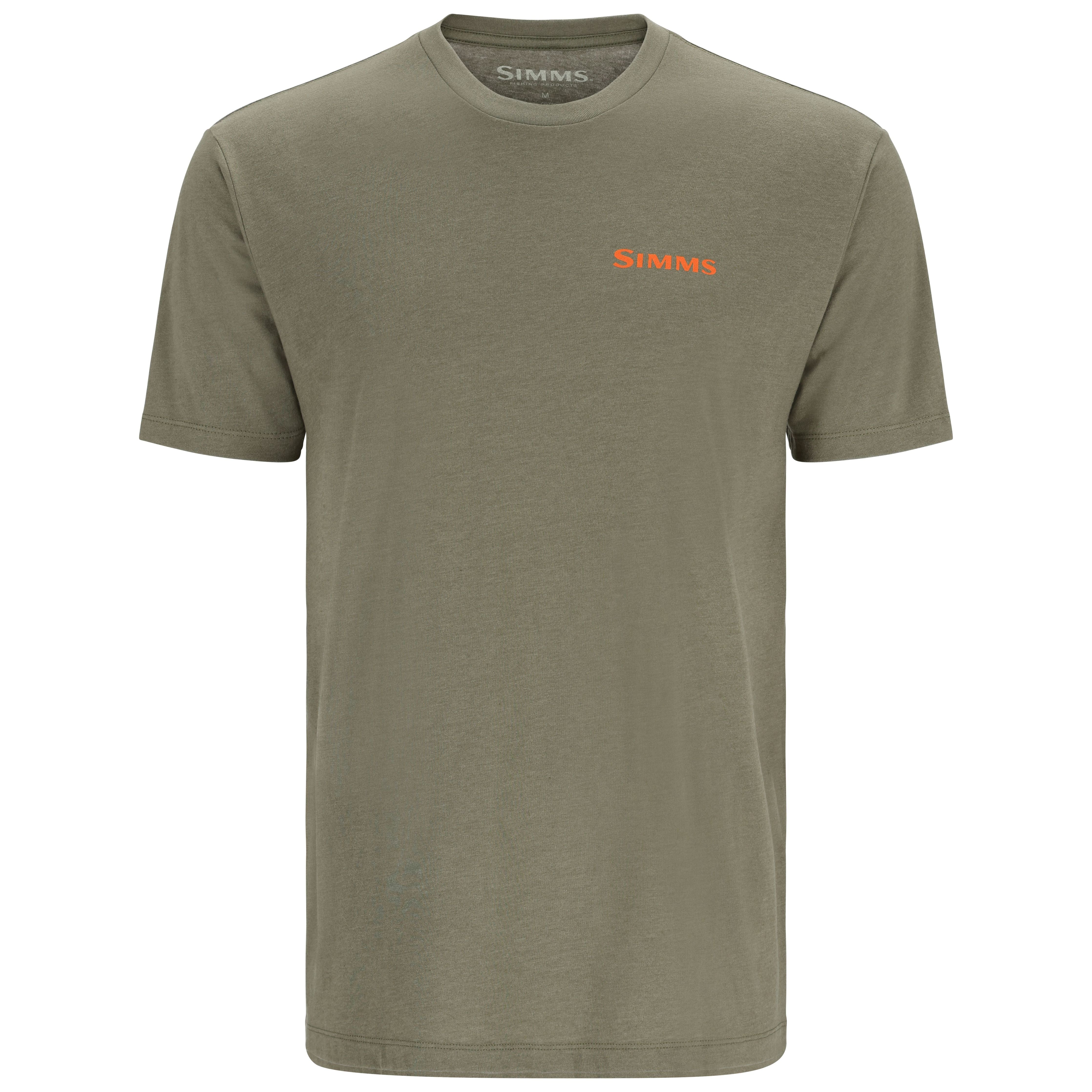 Simms Bass Outline T-Shirt Military Heather Image 02