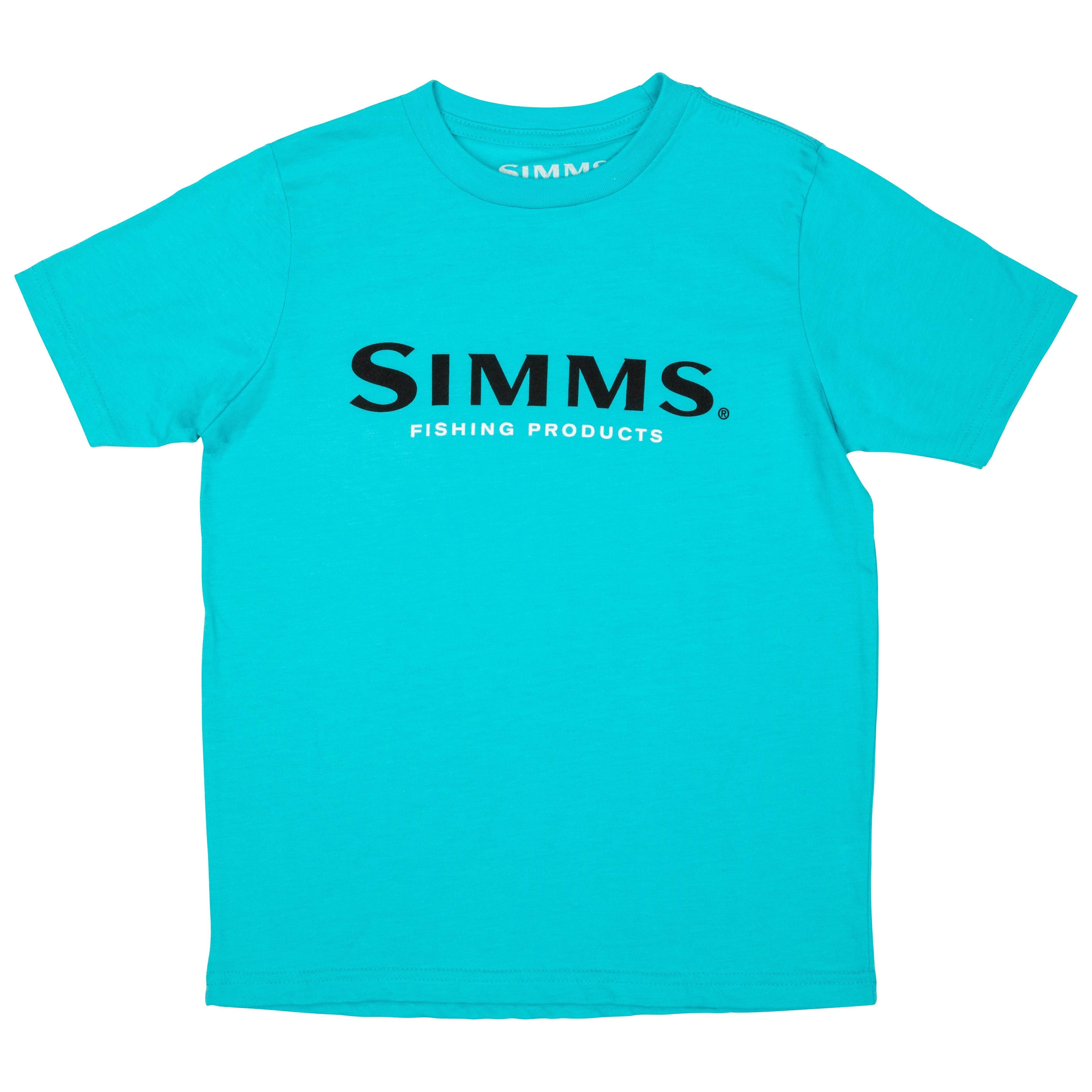 Simms Kid's Simms Logo T-Shirt Tahiti Blue Image 01