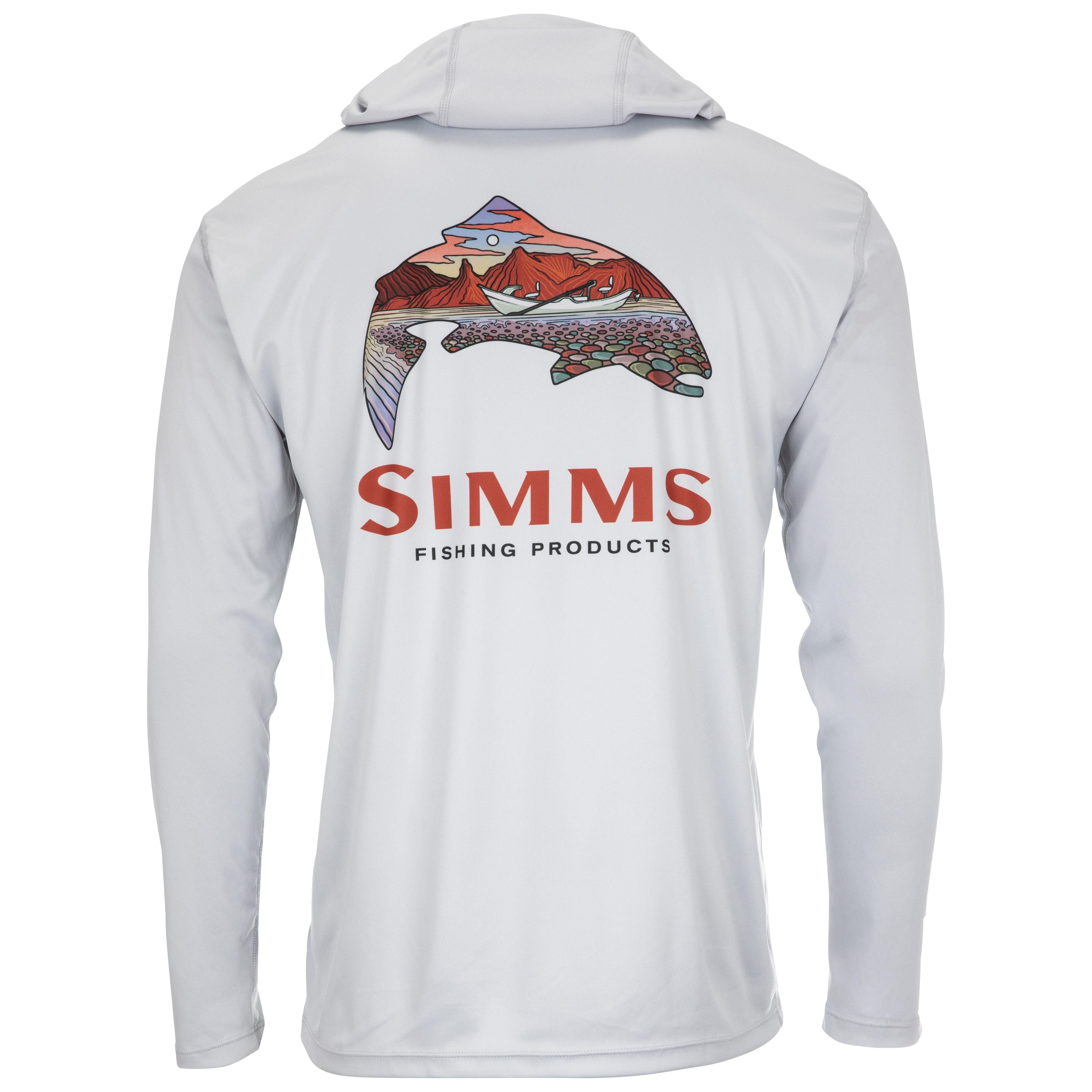 Simms Tech Hoody - Artist Series Trout Logo Flame / Sterling Image 01