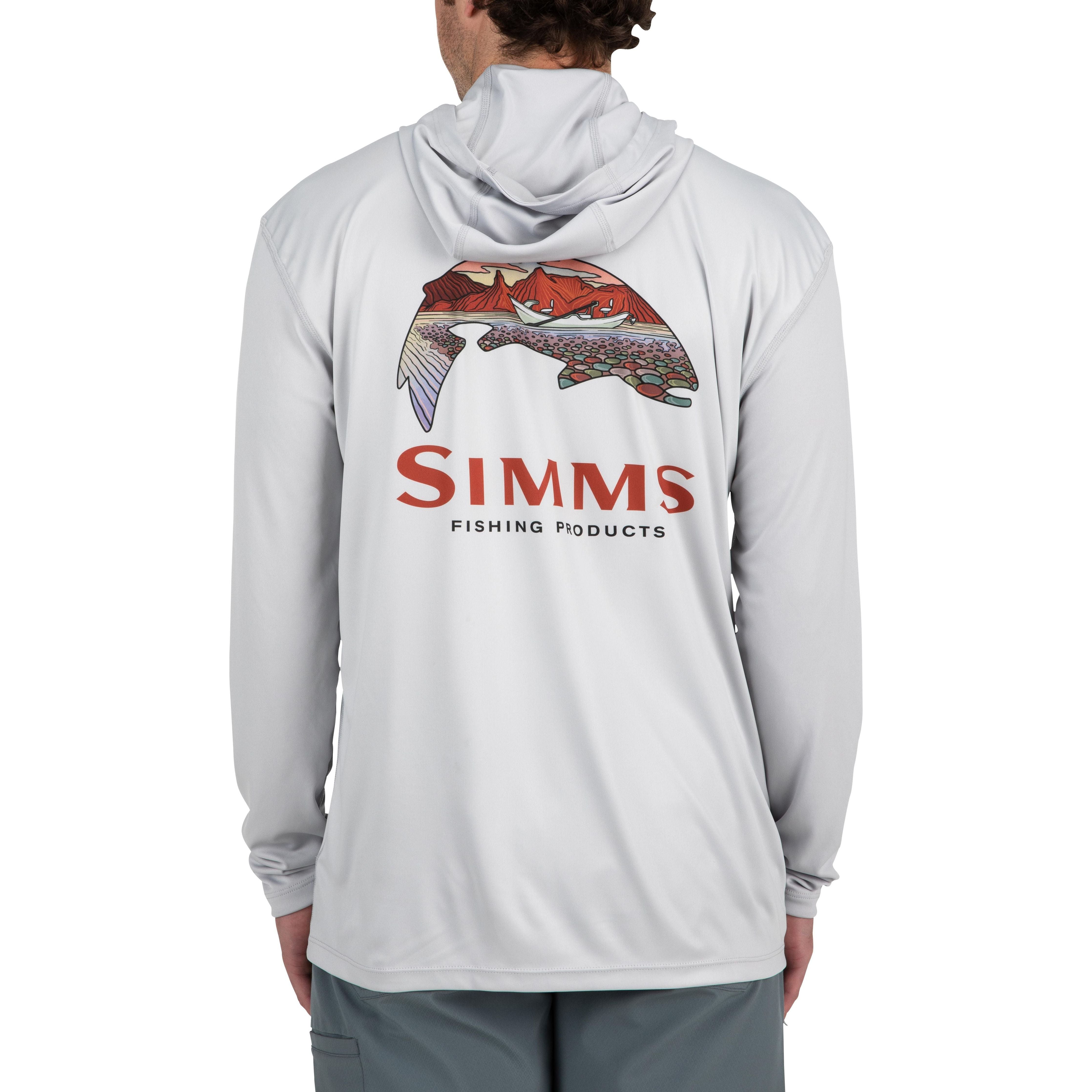 Simms Tech Hoody - Artist Series Trout Logo Flame / Sterling Image 02