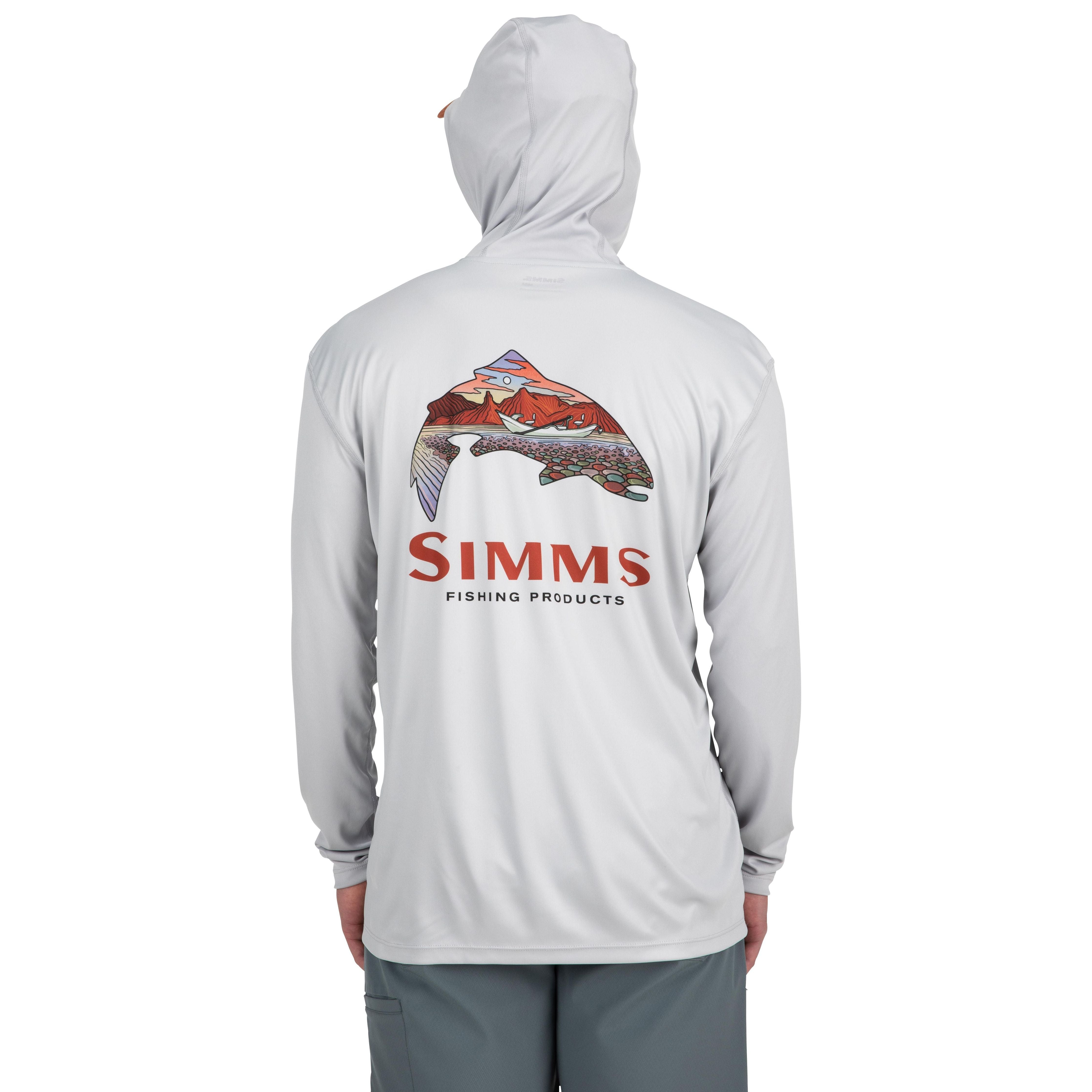 Simms Tech Hoody - Artist Series Trout Logo Flame / Sterling Image 04