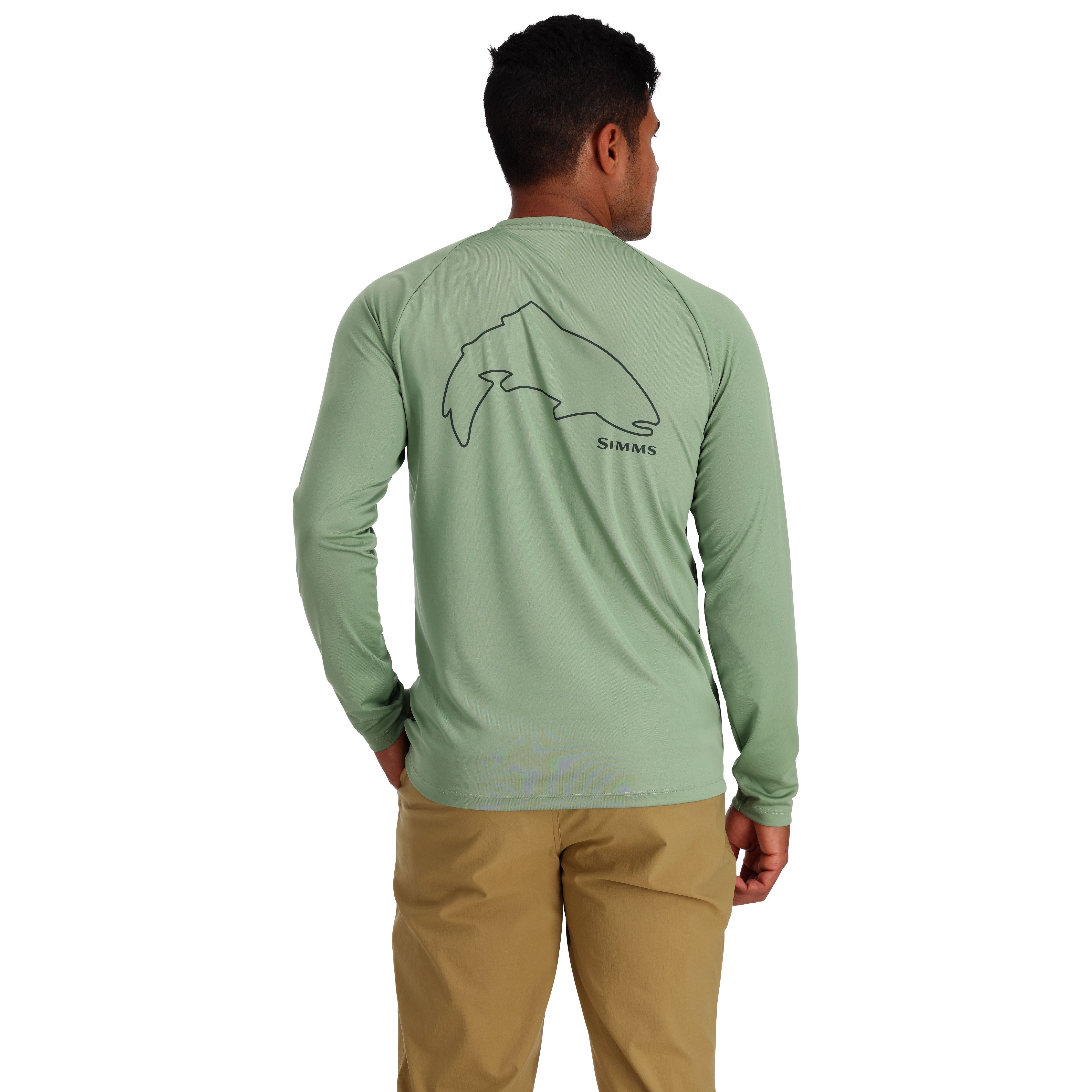 Simms Tech Tee - Artist Series Trout Outline/Field Image 04