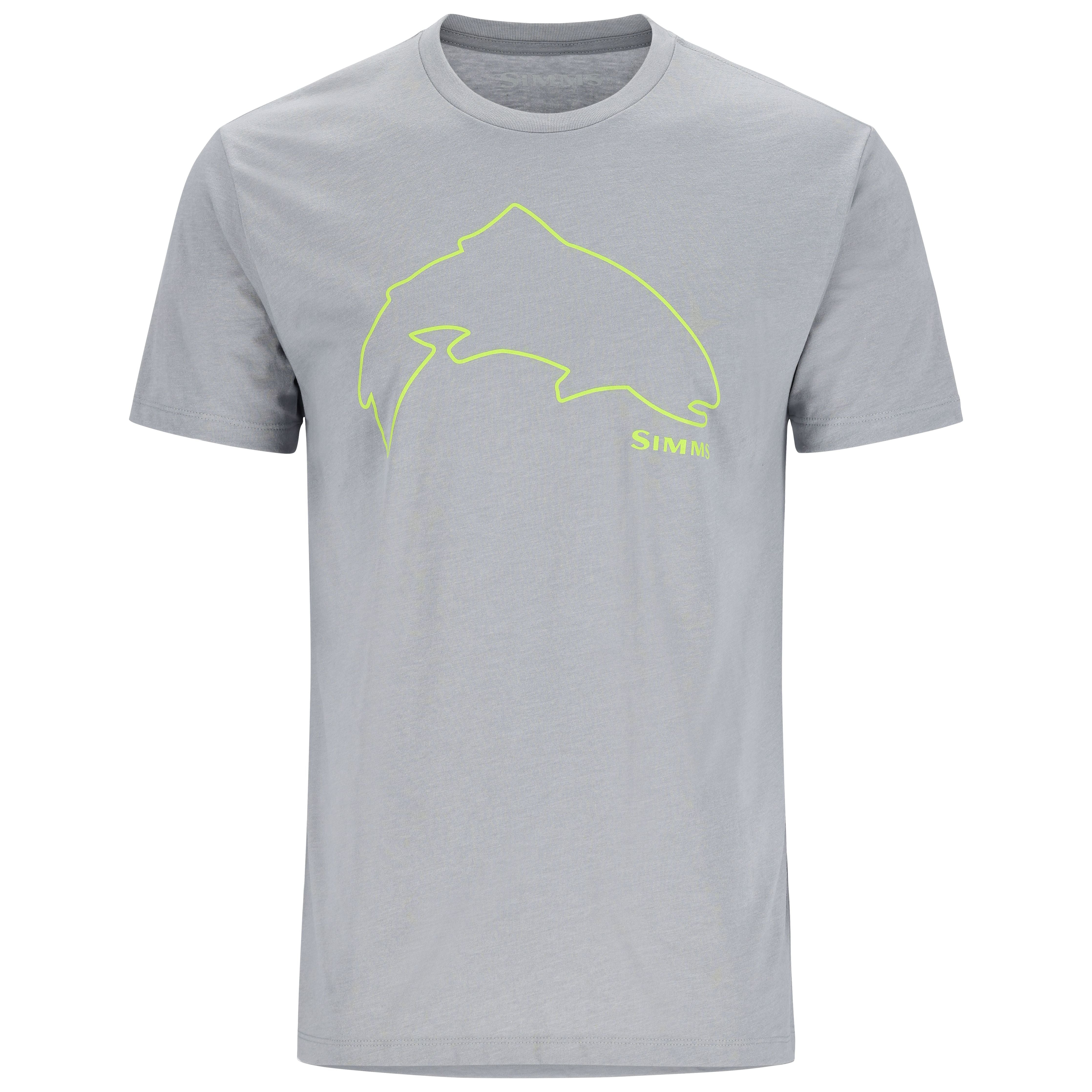 Simms Trout Outline T-Shirt Stone Heather Image 01