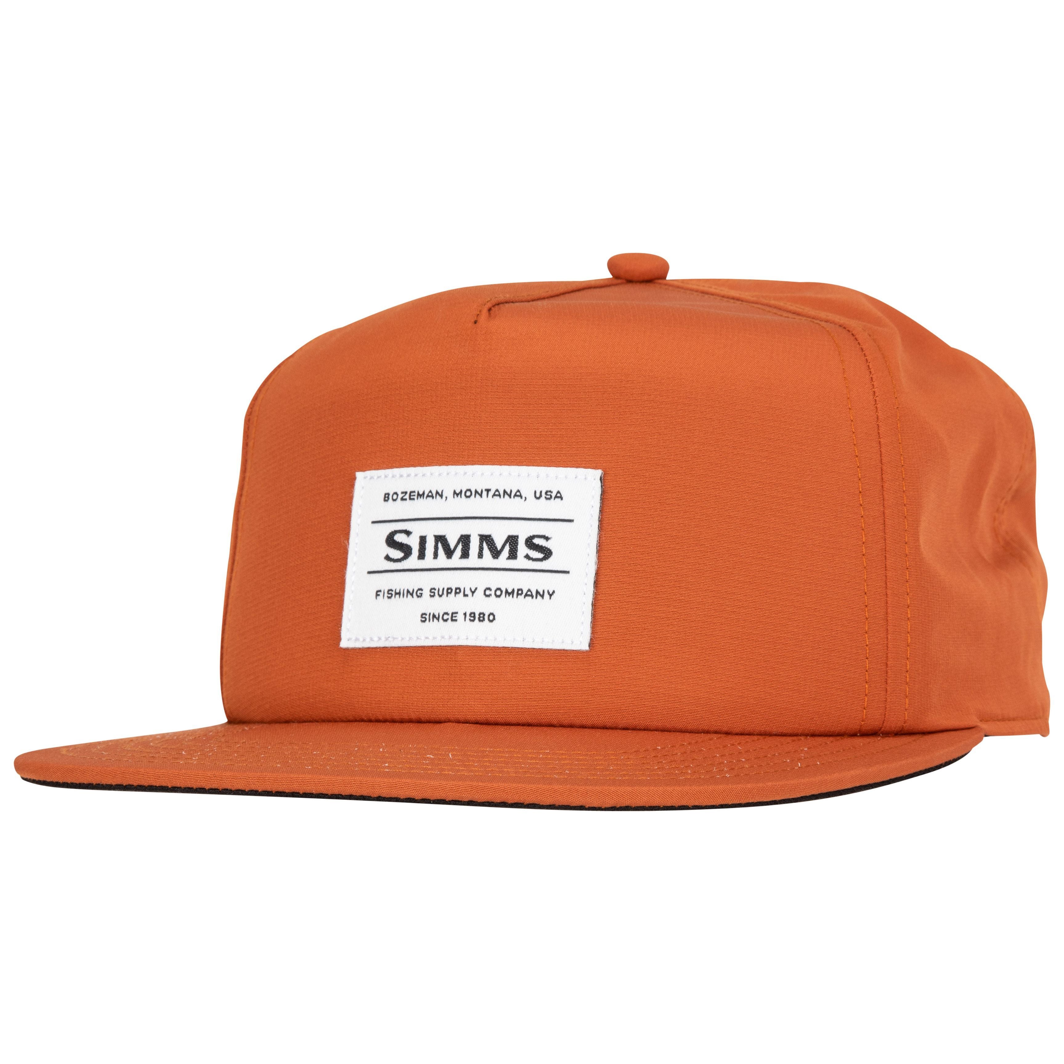 Simms Unstructured Flat Brim Cap Simms Orange Image 01