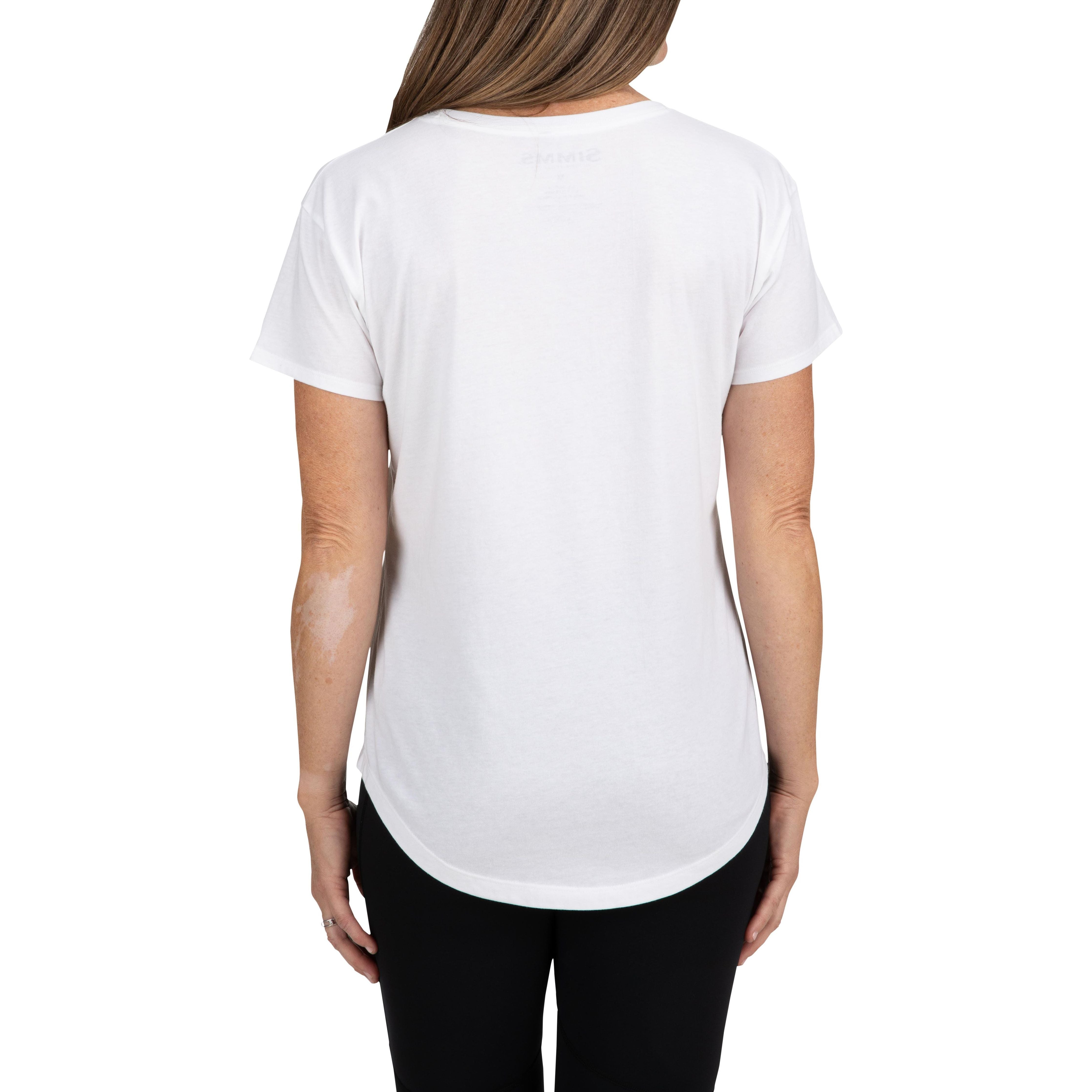 Simms Women's Floral Bass T-shirt White Image 04