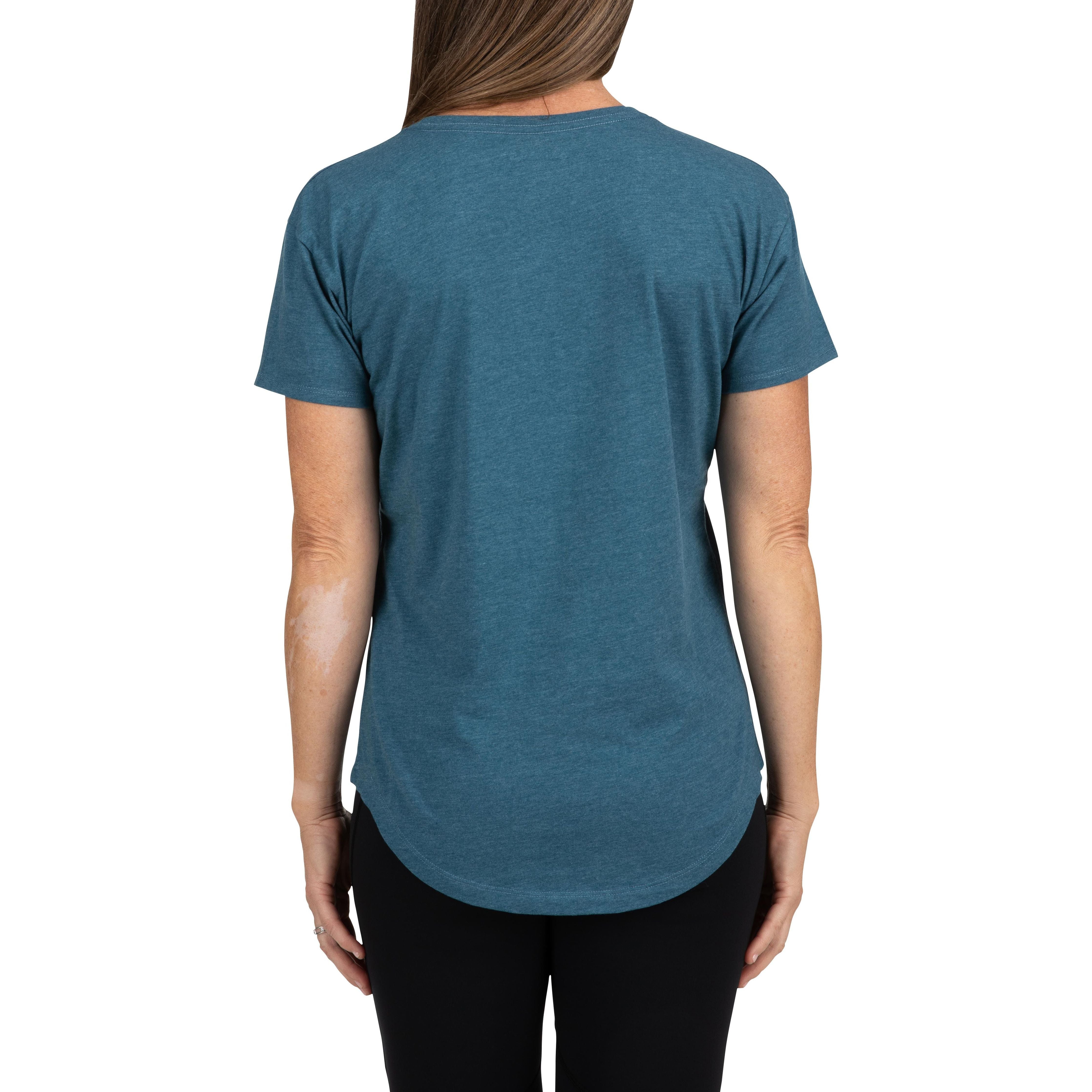 Simms Women's Floral Trout T-Shirt Steel Blue Heather Image 04