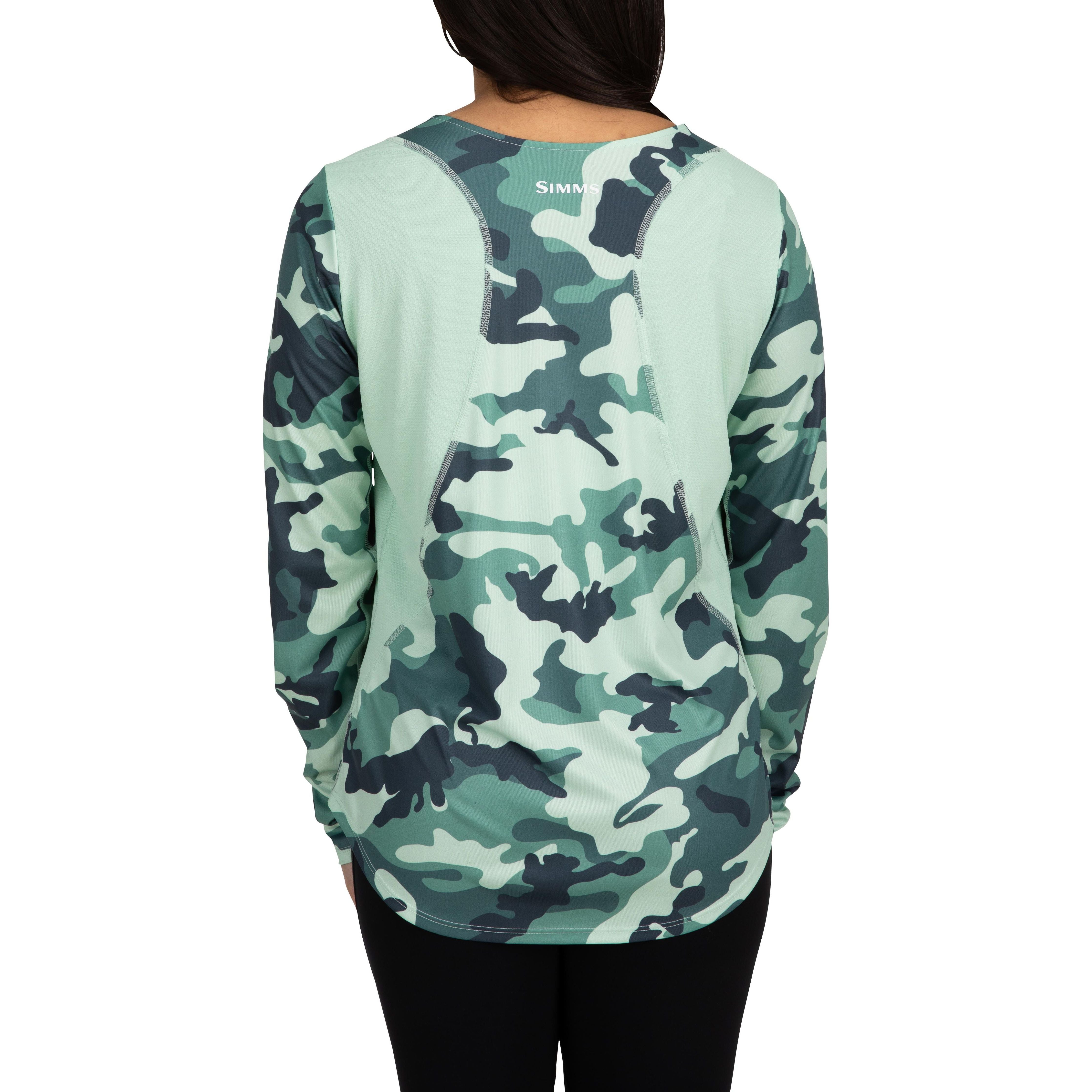 Simms Women's SolarVent Crew Woodland Camo Avalon Image 05