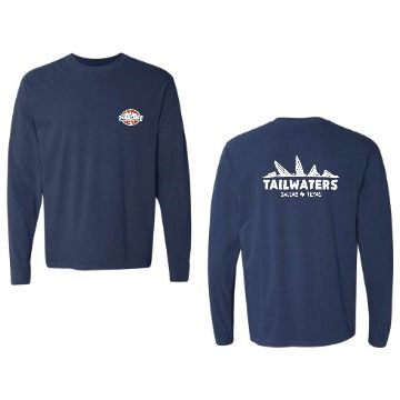 Tailwaters Fly Fishing Classic Logo Long Sleeve Navy Image 01