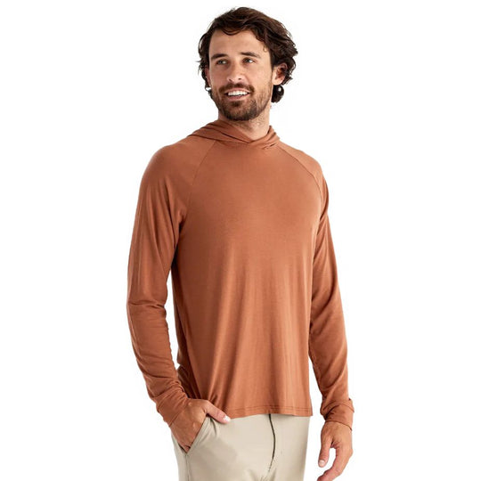 Free Fly Men's Bamboo Flex Hoody Desert Sand Red Image 01