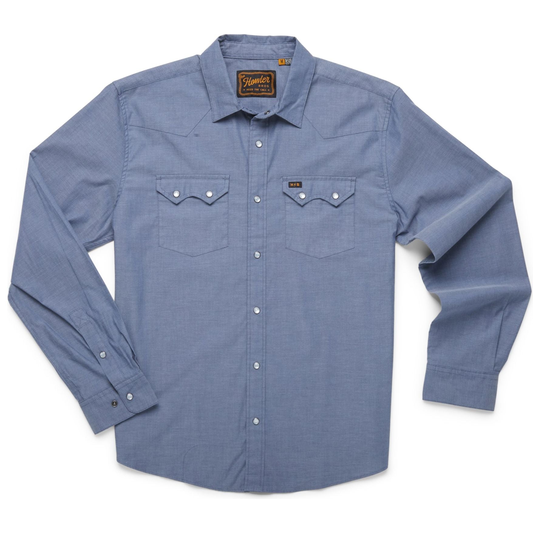 Howler Brothers Crosscut Snapshirt Classic Blue Chambray Image 1