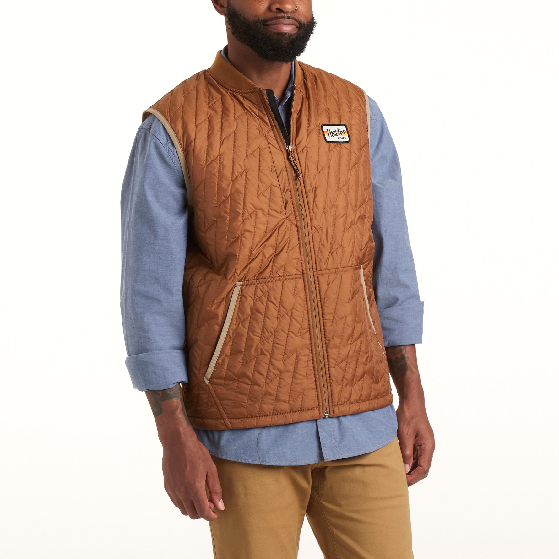 Howler Brothers Lightning Quilted Vest Coppermine Image 2