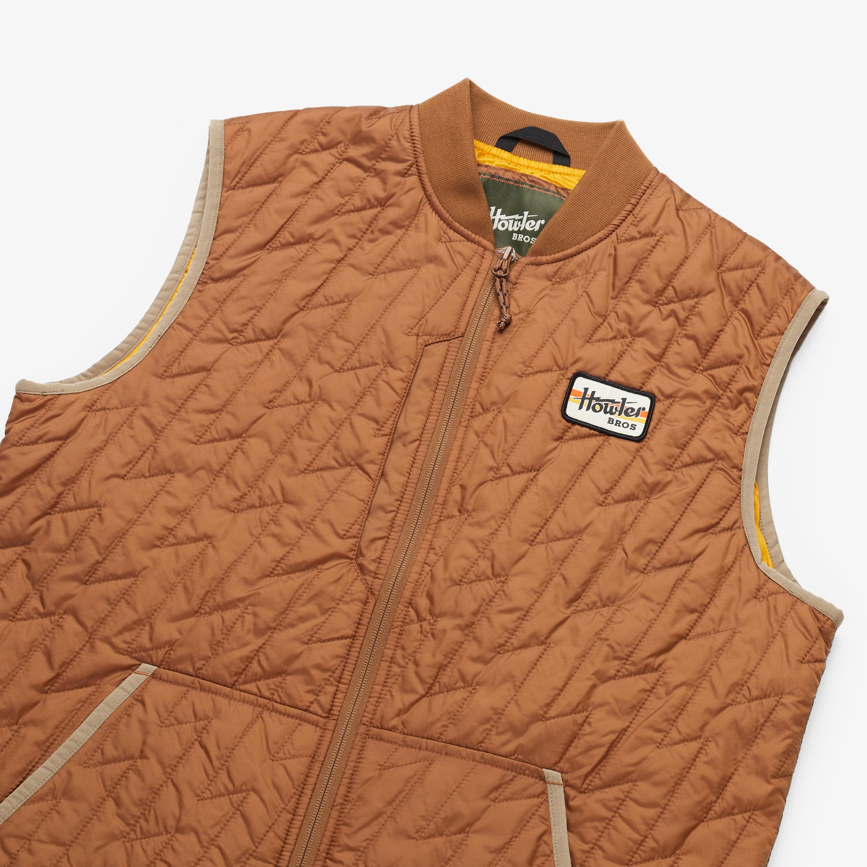 Howler Brothers Lightning Quilted Vest Coppermine Image 4