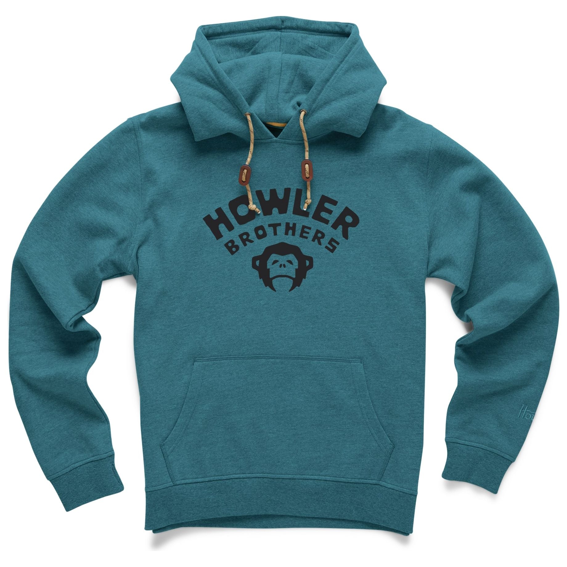 Howler Brothers Pull Over Hoodie Camp Howler: Petrol Heather Image 1
