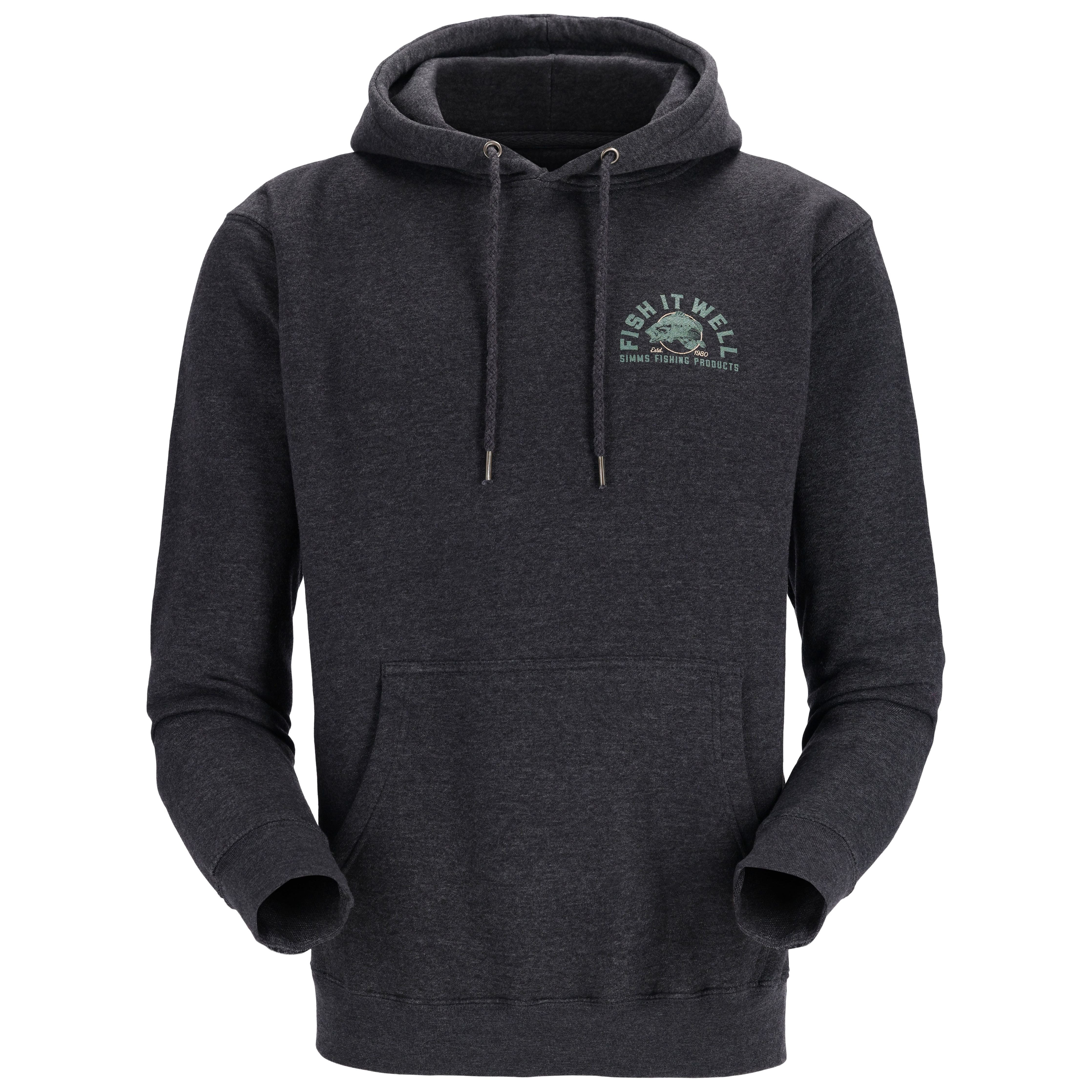 Simms Bass Tombstone Hoody Charcoal Heather Image 01