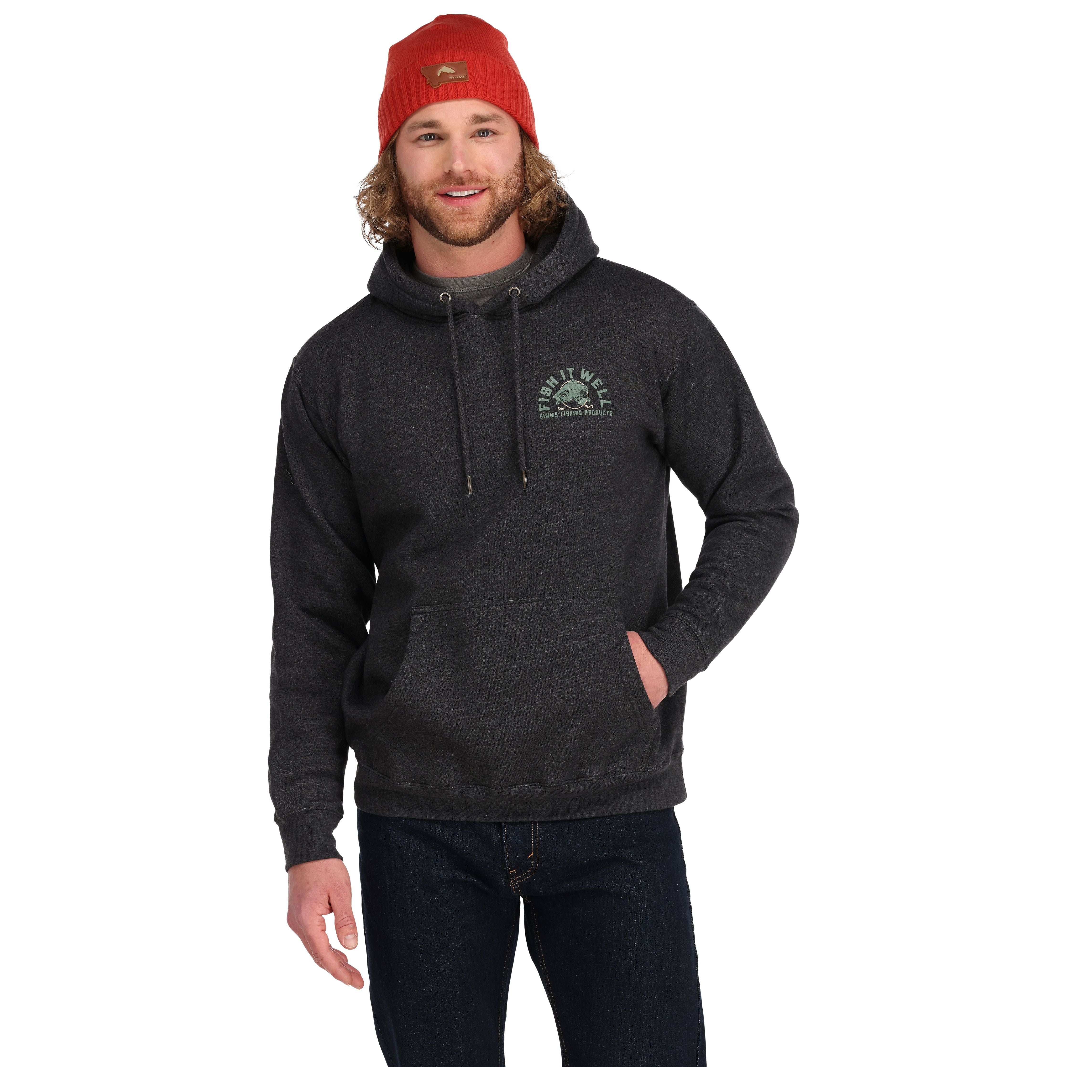 Simms Bass Tombstone Hoody Charcoal Heather Image 02