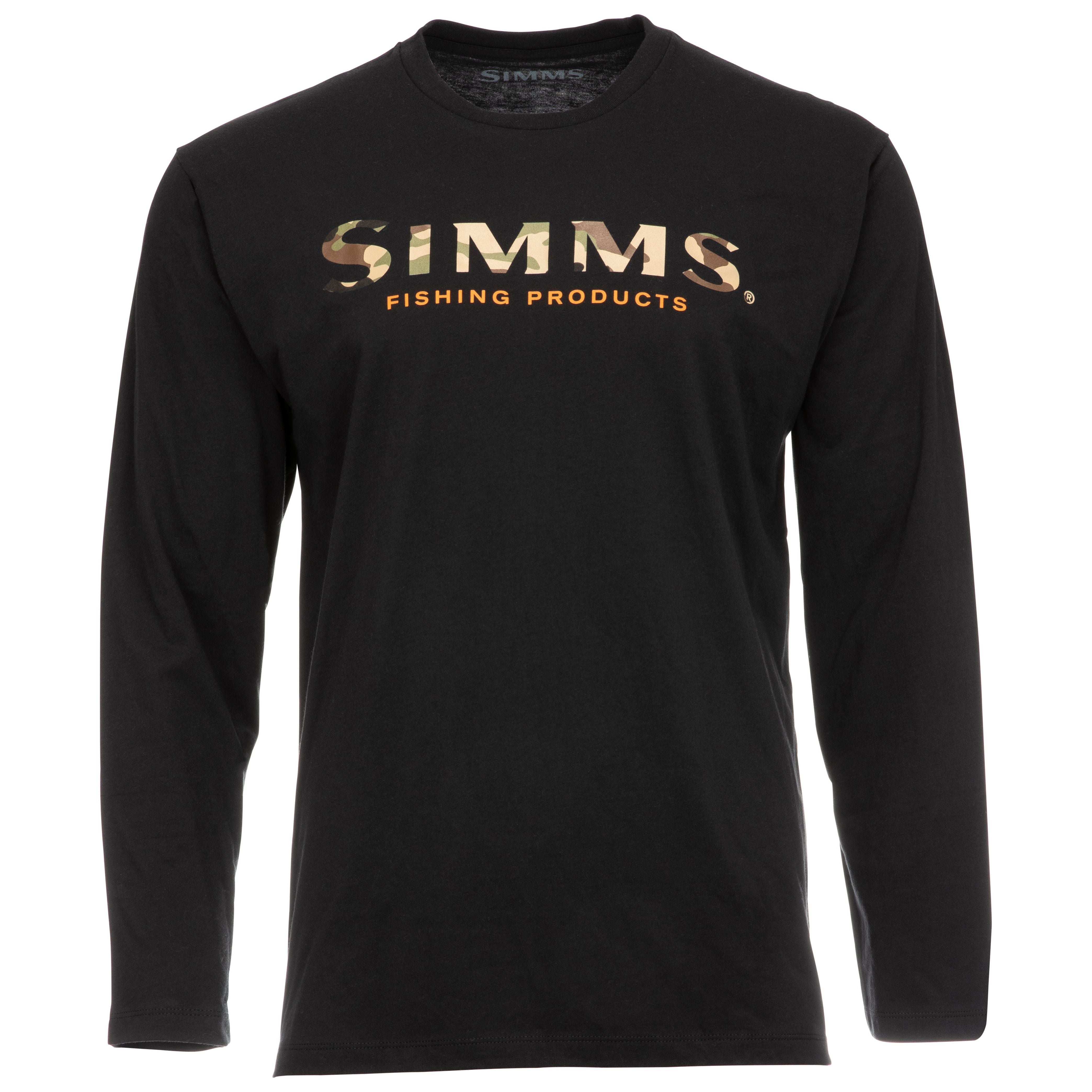 Simms Logo LS T-Shirt Black Image 01