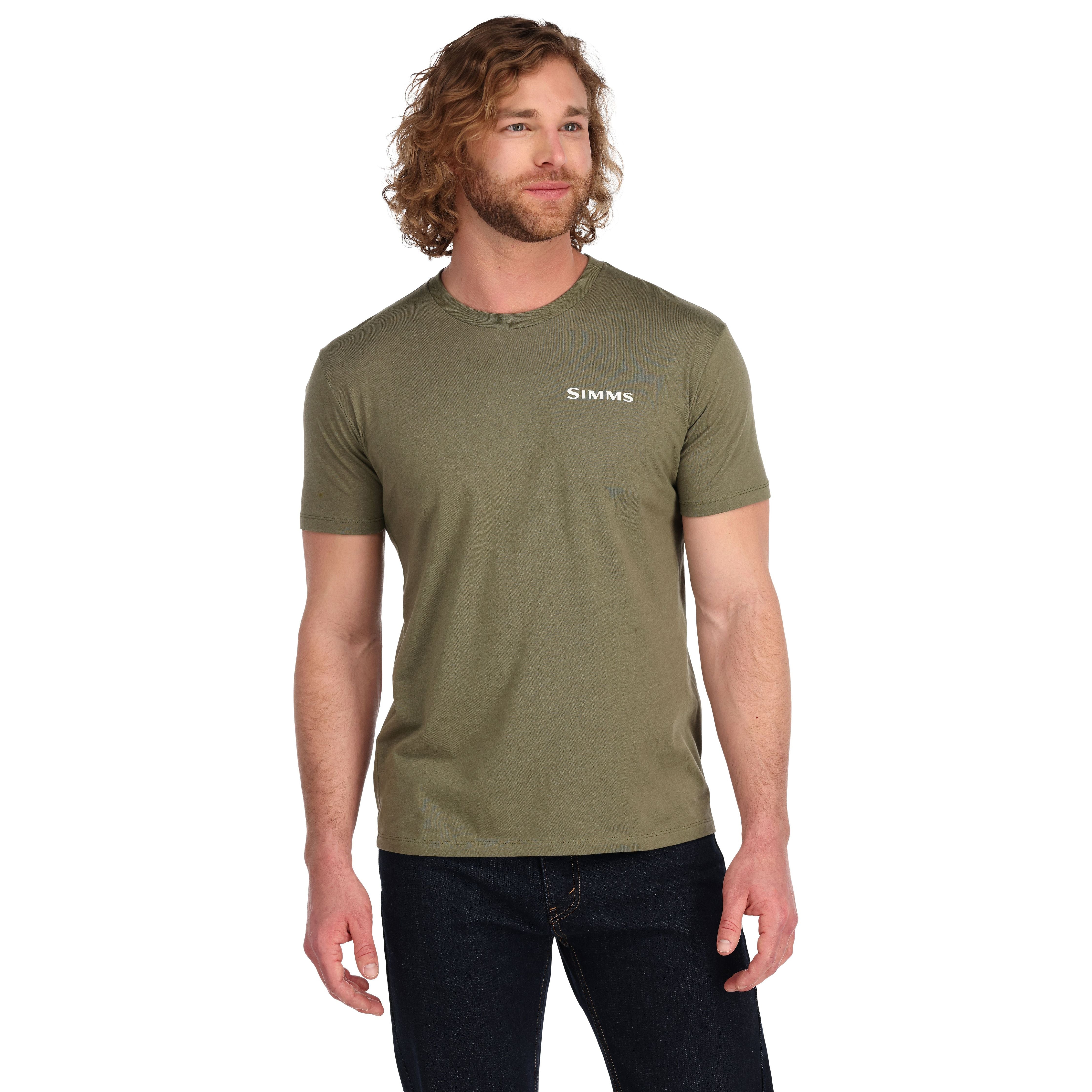 Simms Trout On My Mind SS T-Shirt Military Heather Image 03