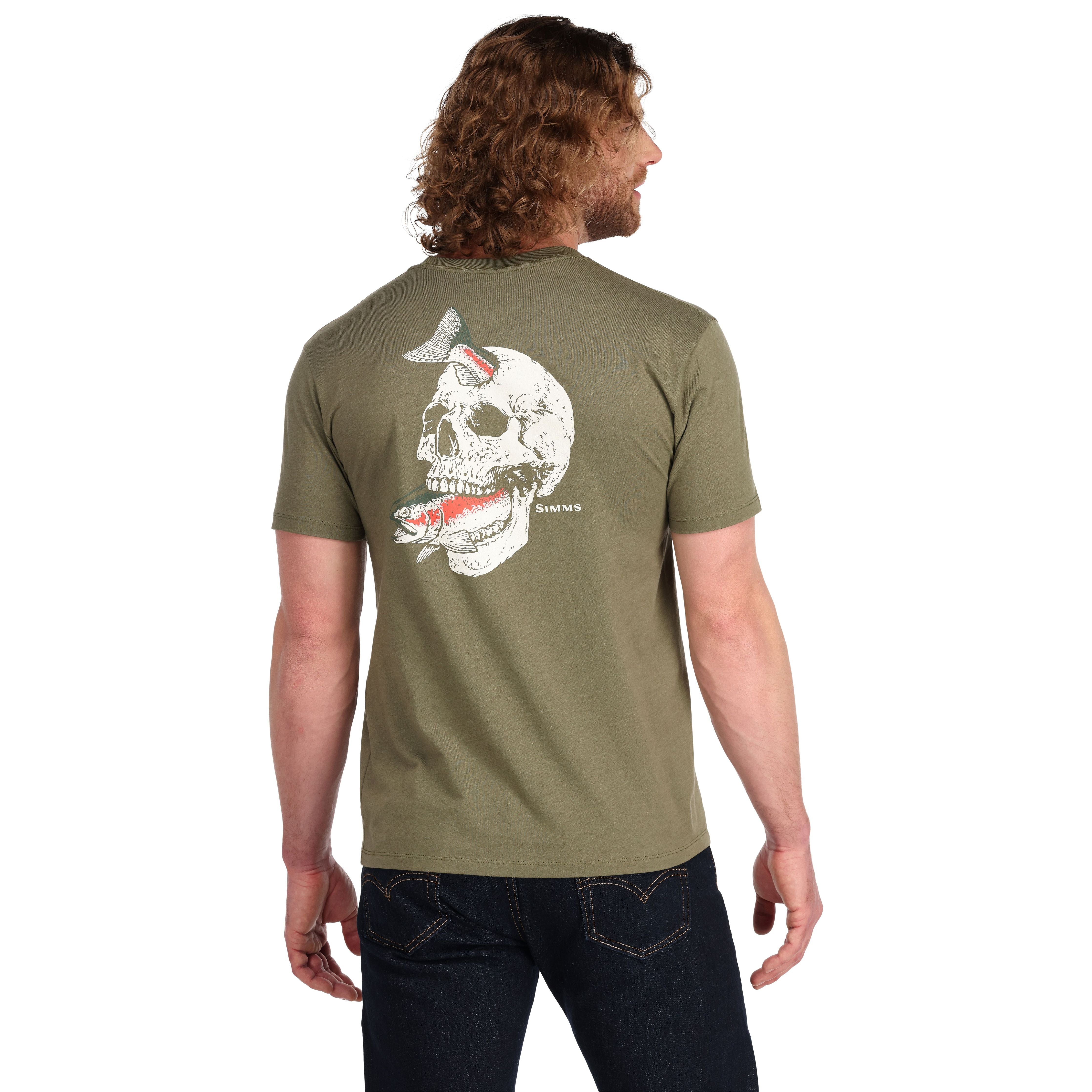 Simms Trout On My Mind SS T-Shirt Military Heather Image 04