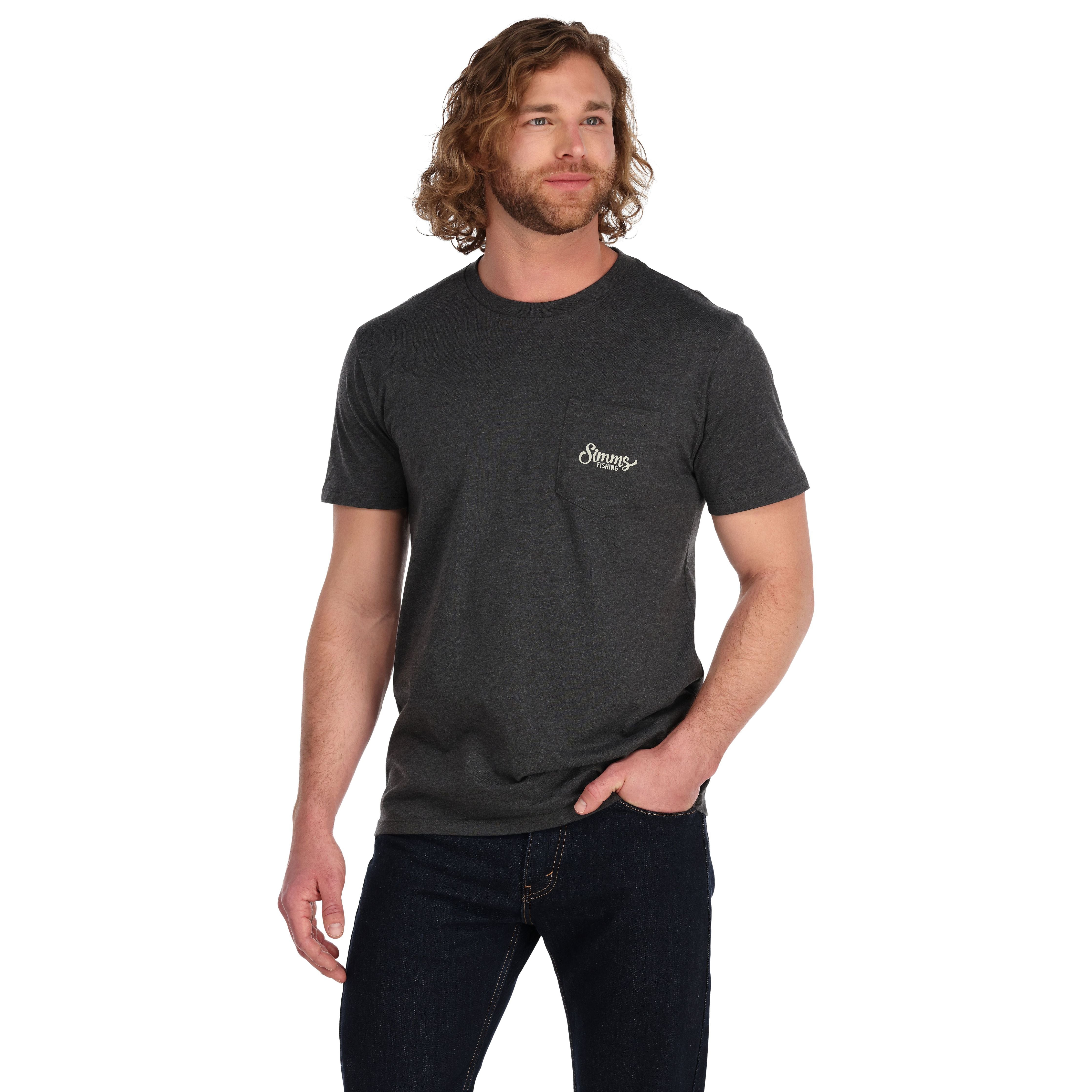 Simms Two Tone SS Pocket Tee Charcoal Heather Image 03