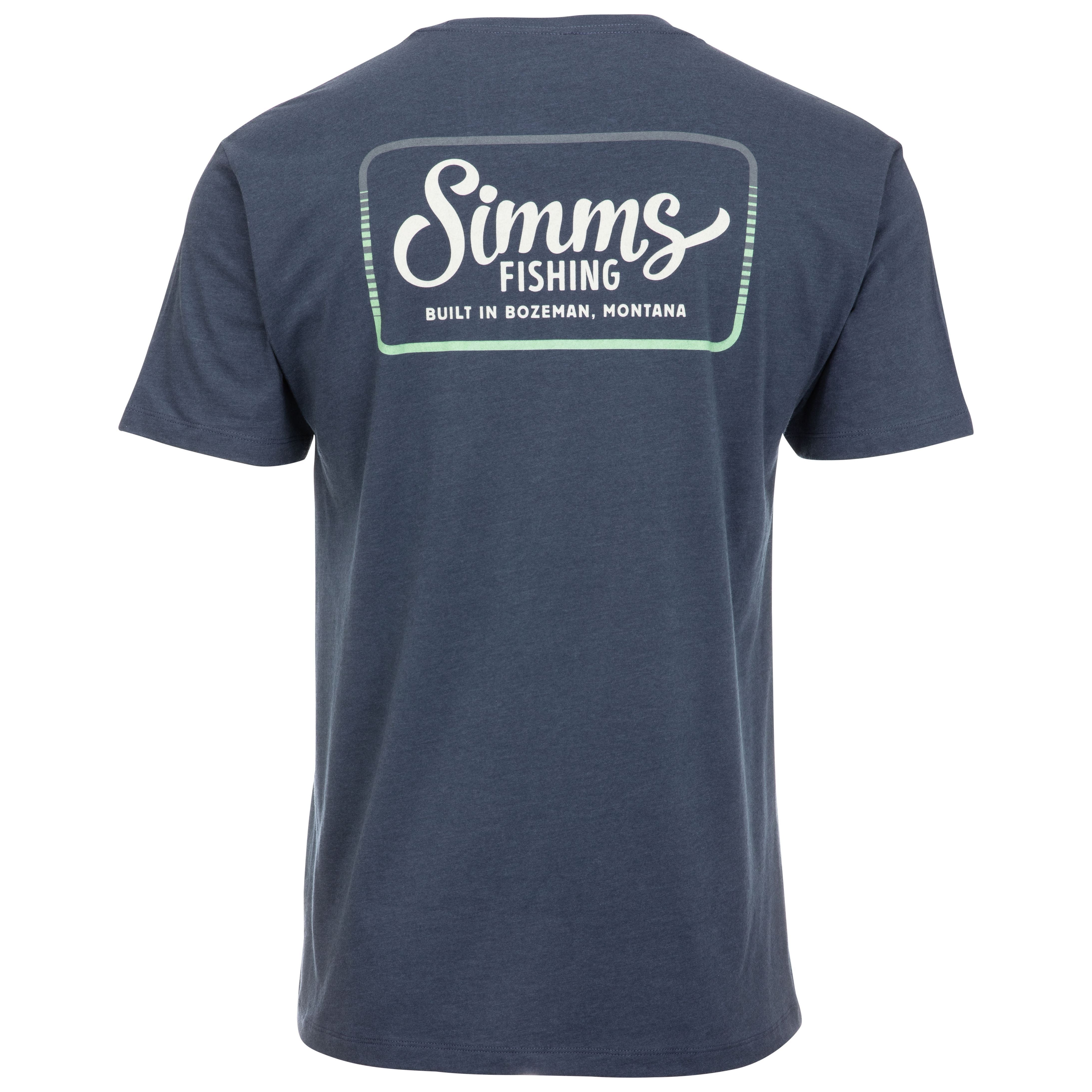 Simms Two Tone SS Pocket Tee Navy Heather Image 01