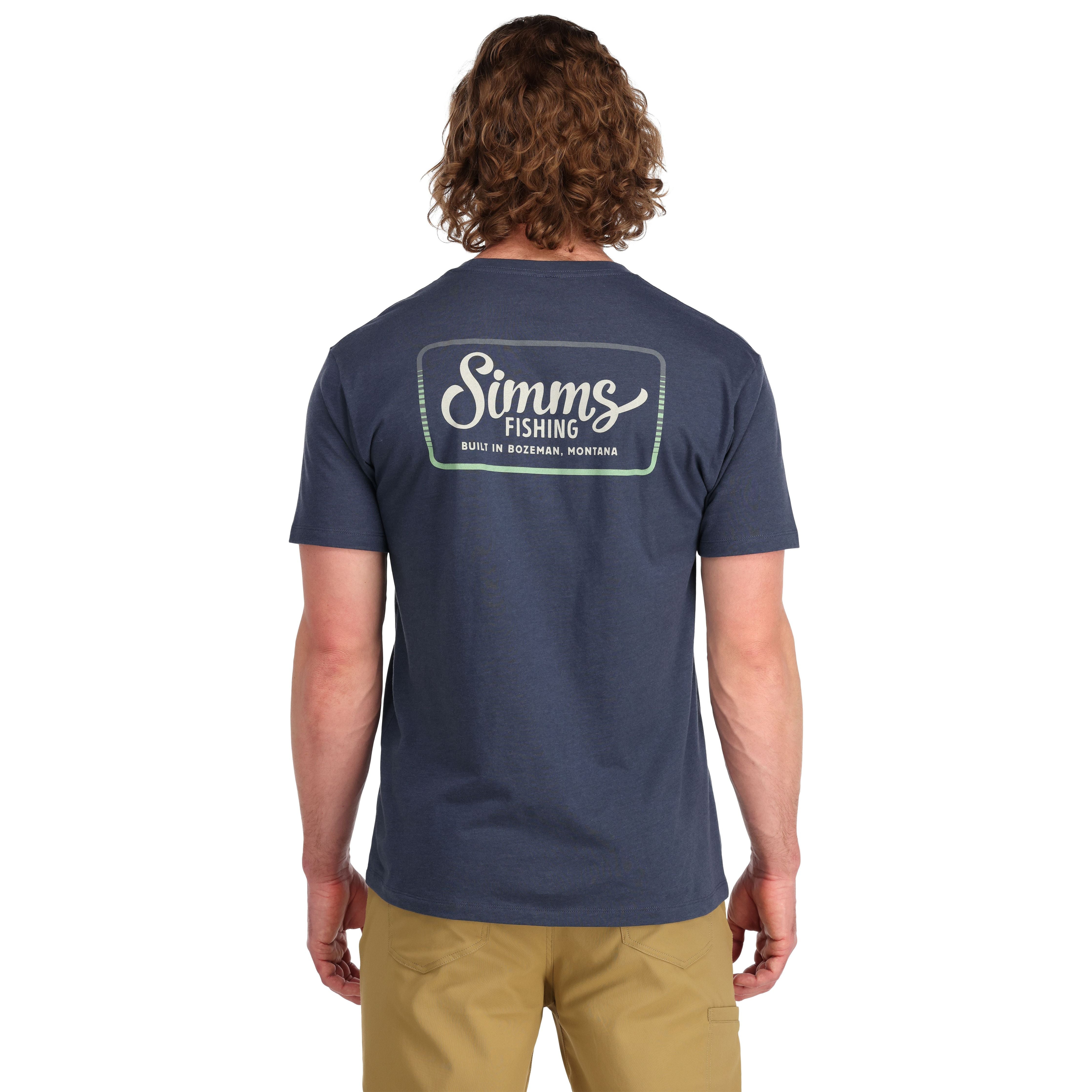 Simms Two Tone SS Pocket Tee Navy Heather Image 04