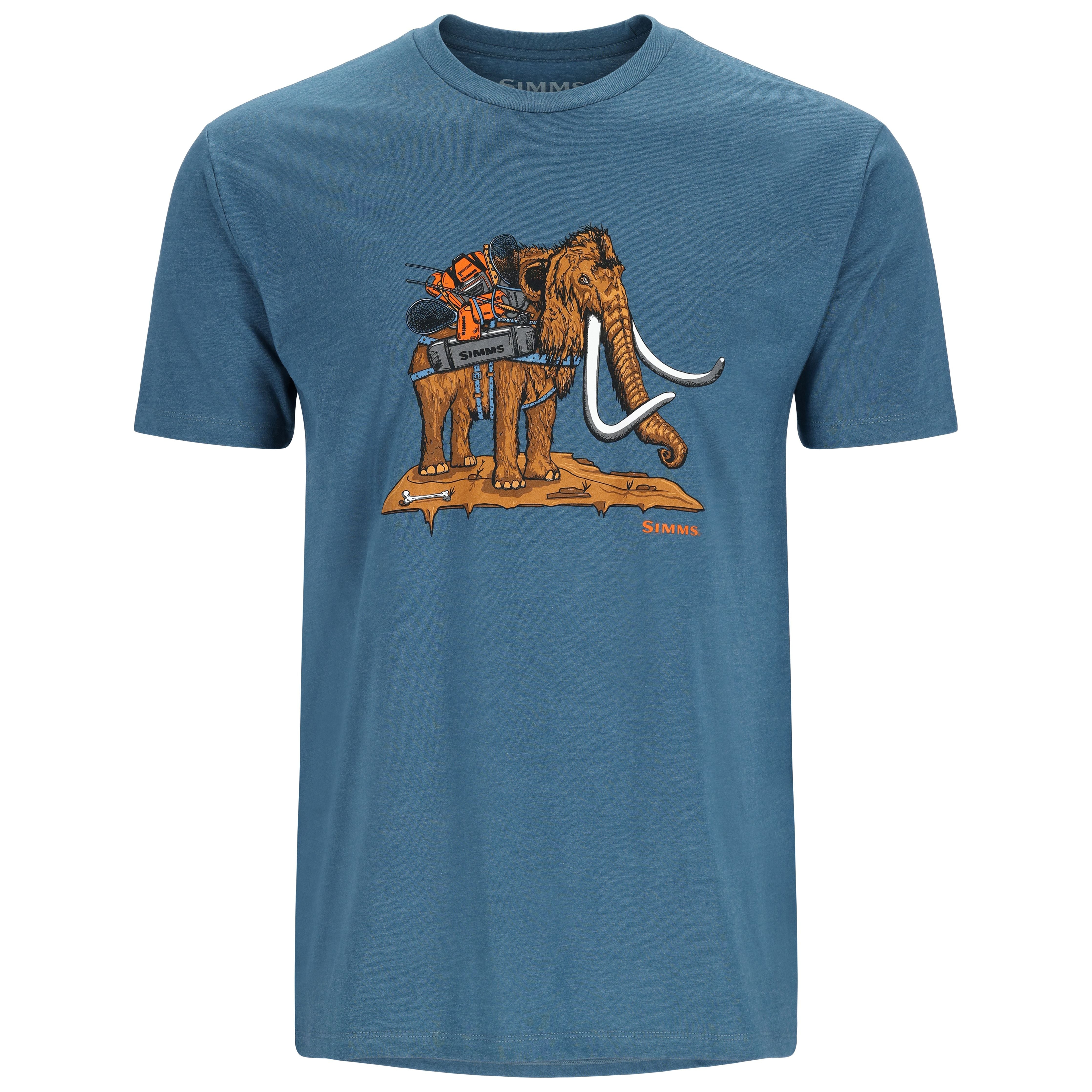Simms Adventure Mammoth T-Shirt Steel Blue Heather Image 01