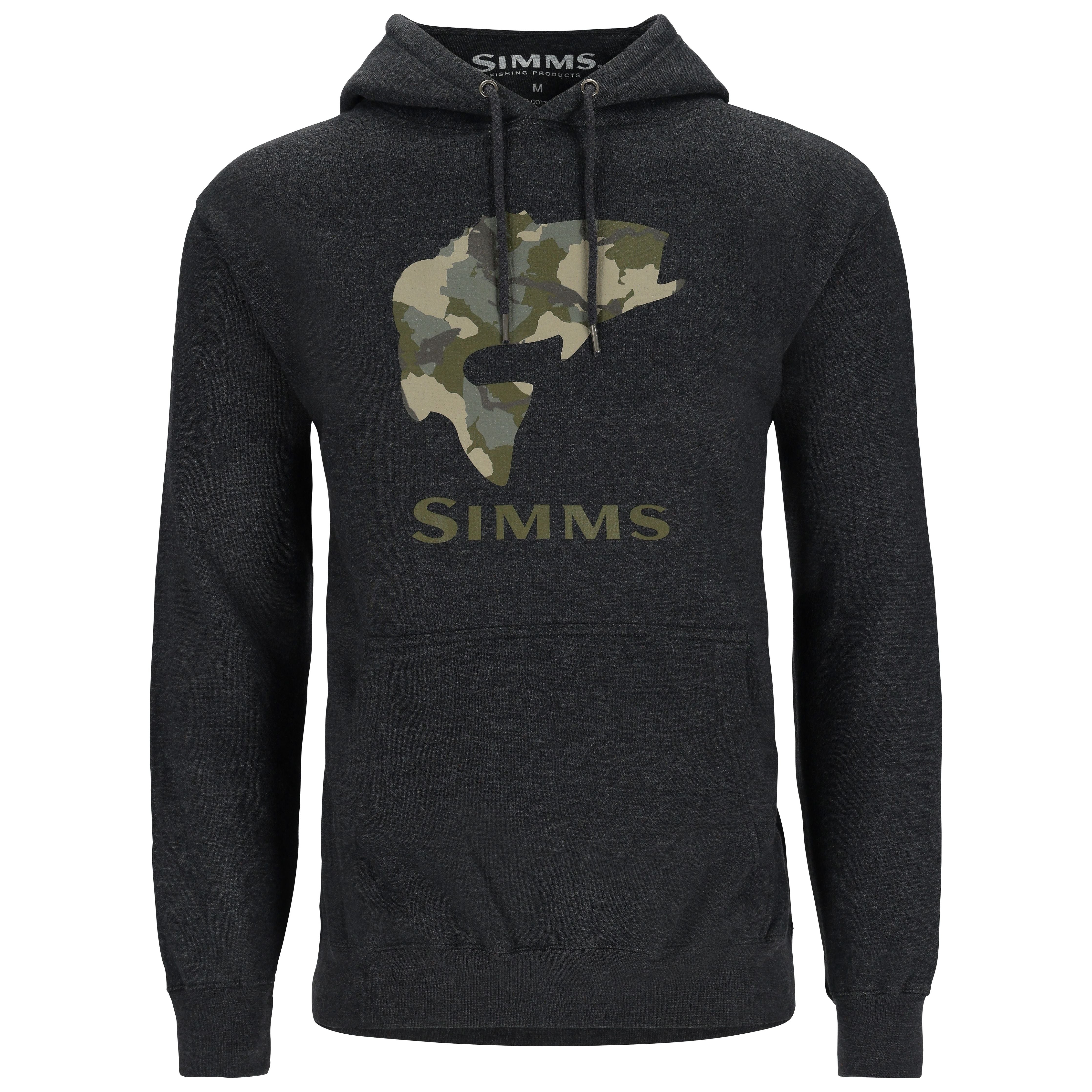 Simms Bass Fill Hoody Charcoal Heather Image 01
