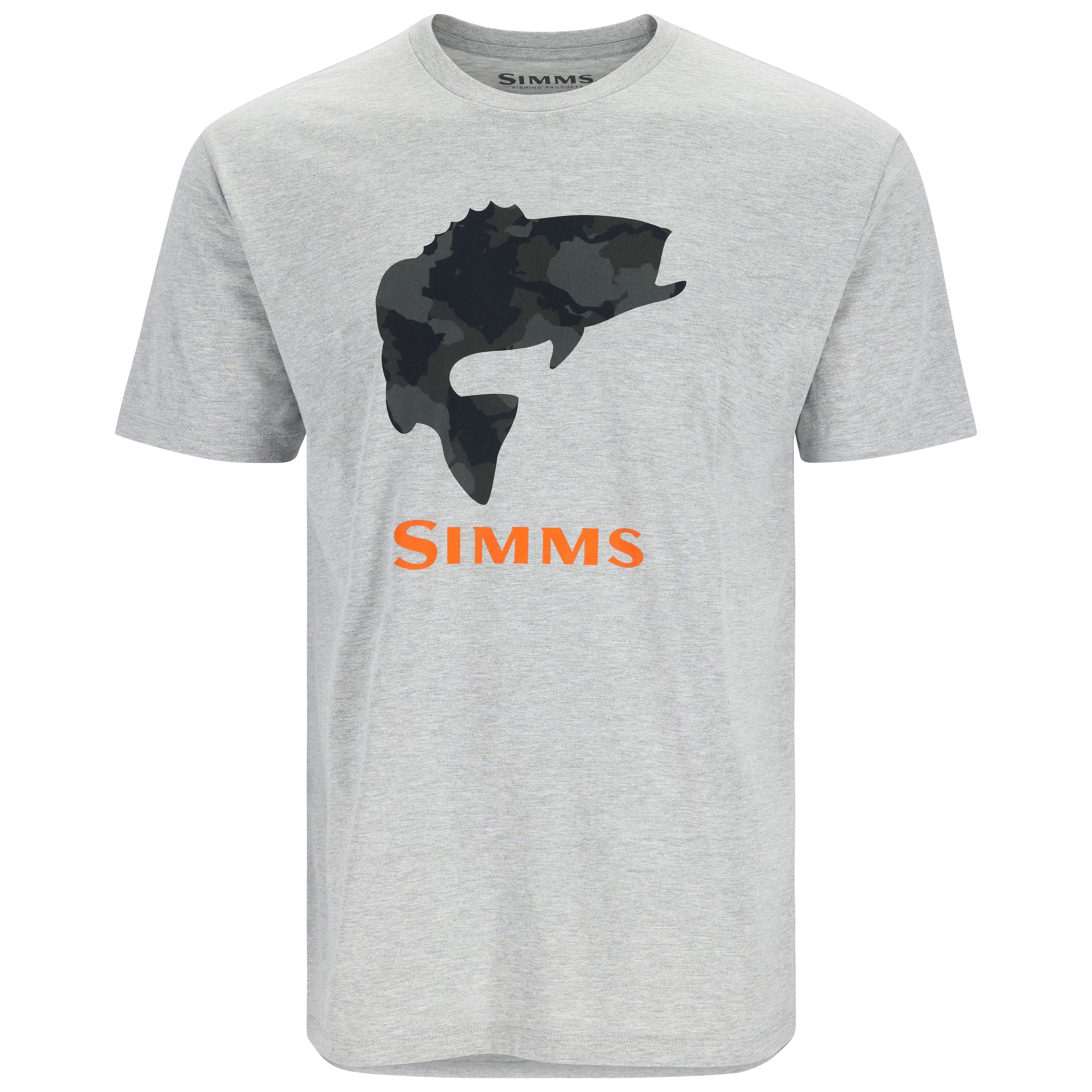 Simms Bass Fill T-Shirt Grey Heather Image 01