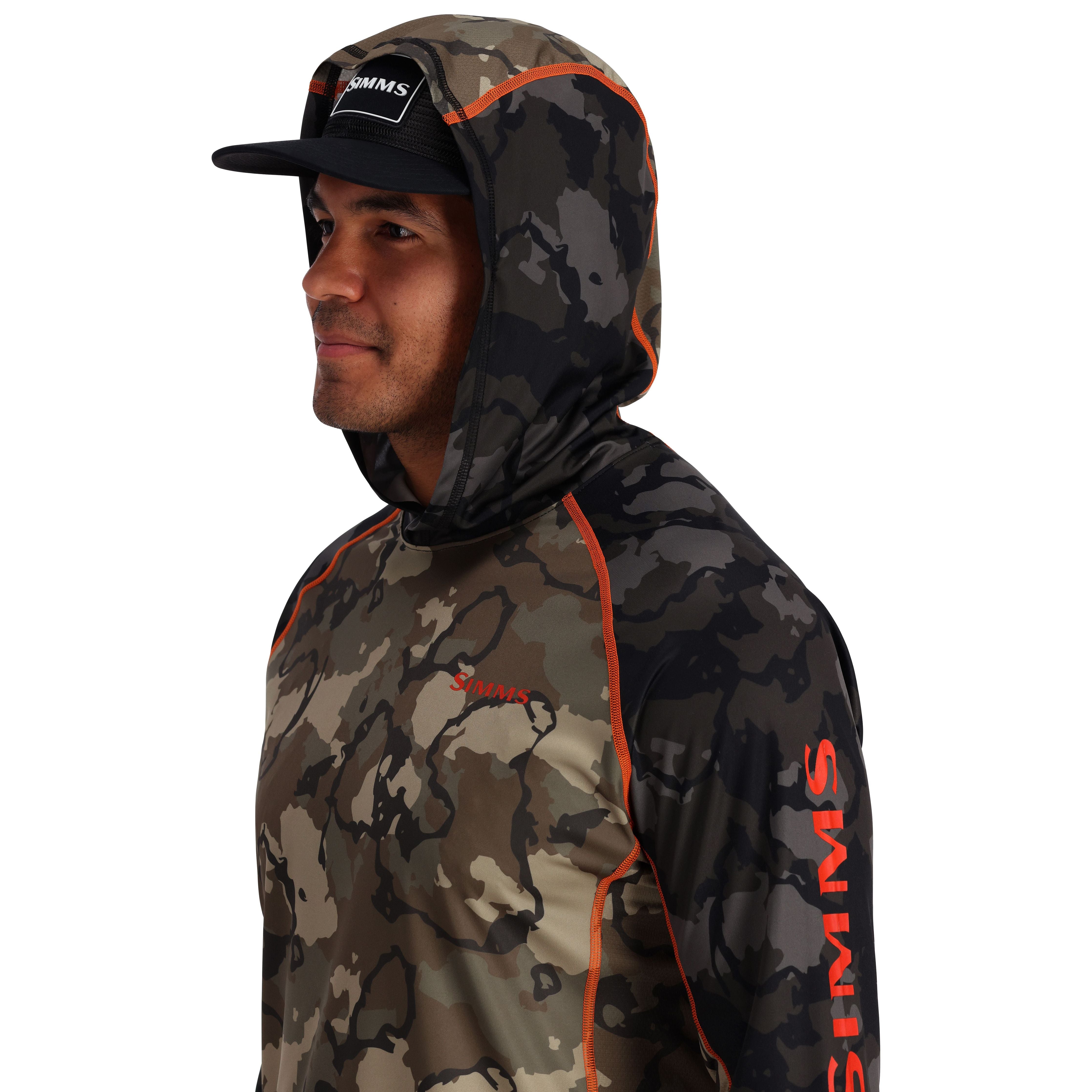 Simms Challenger Solar Hoody R Camo Olive Drab/R Camo Carbon Image 04