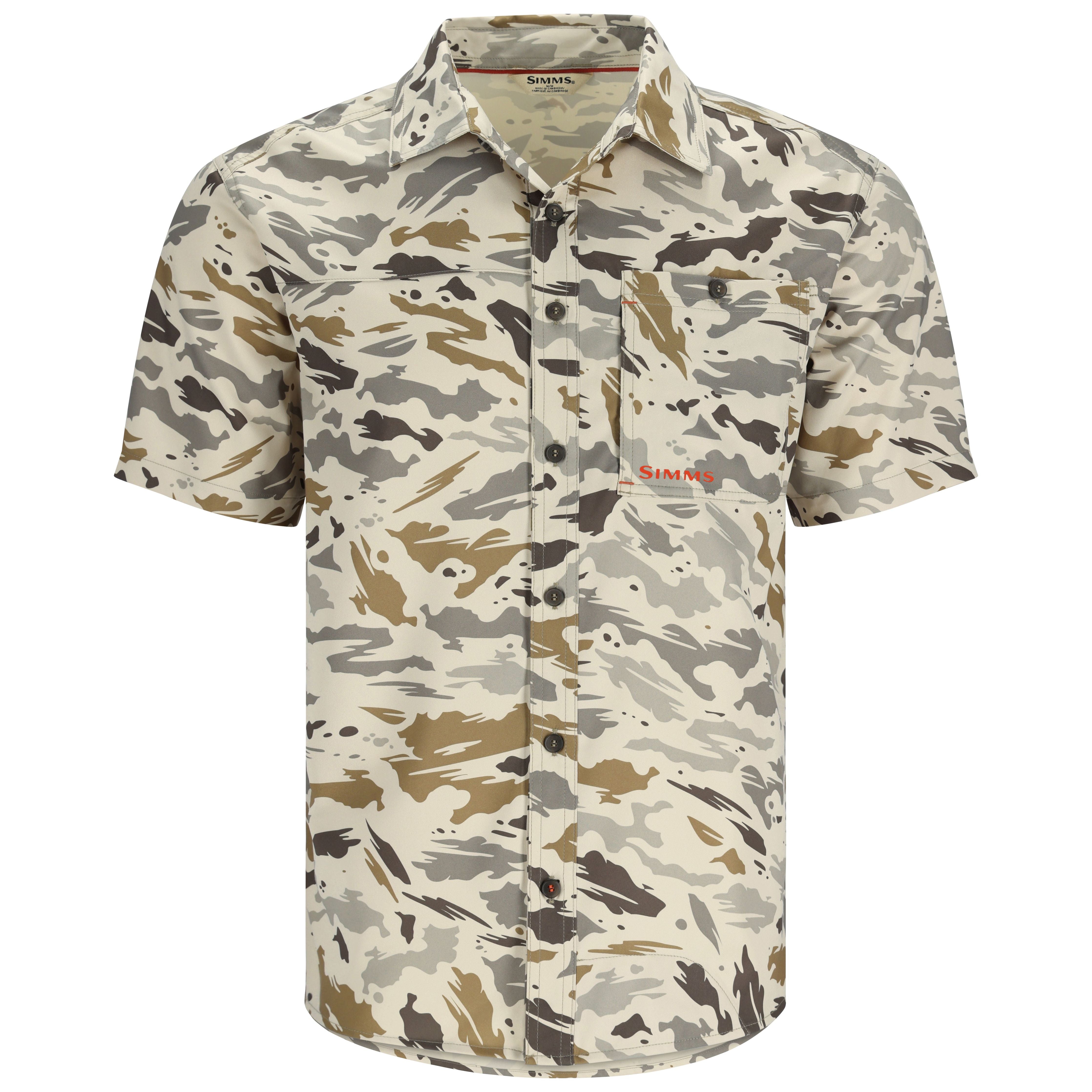 Simms Challenger SS Shirt Ghost Camo Stone Image 01