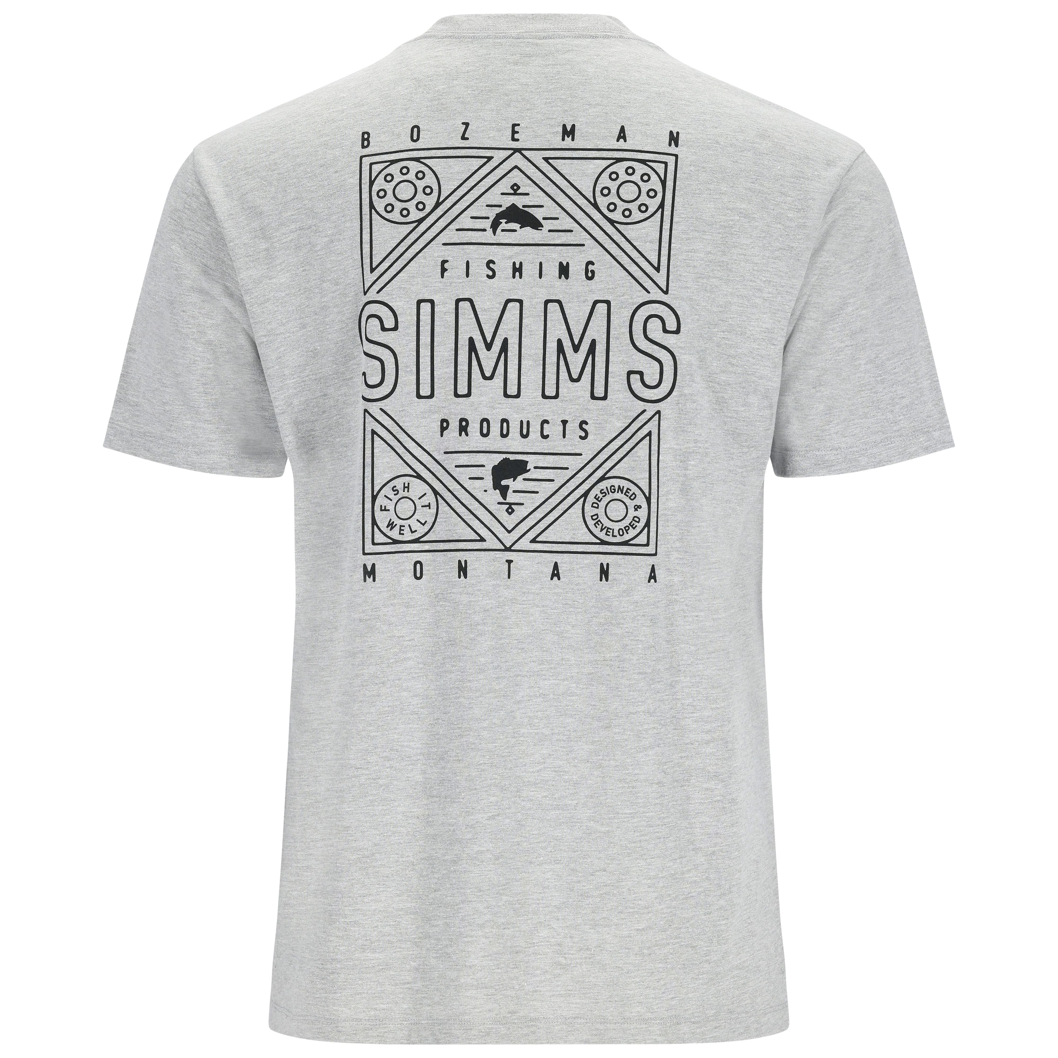 Simms Linework T-Shirt Grey Heather Image 01
