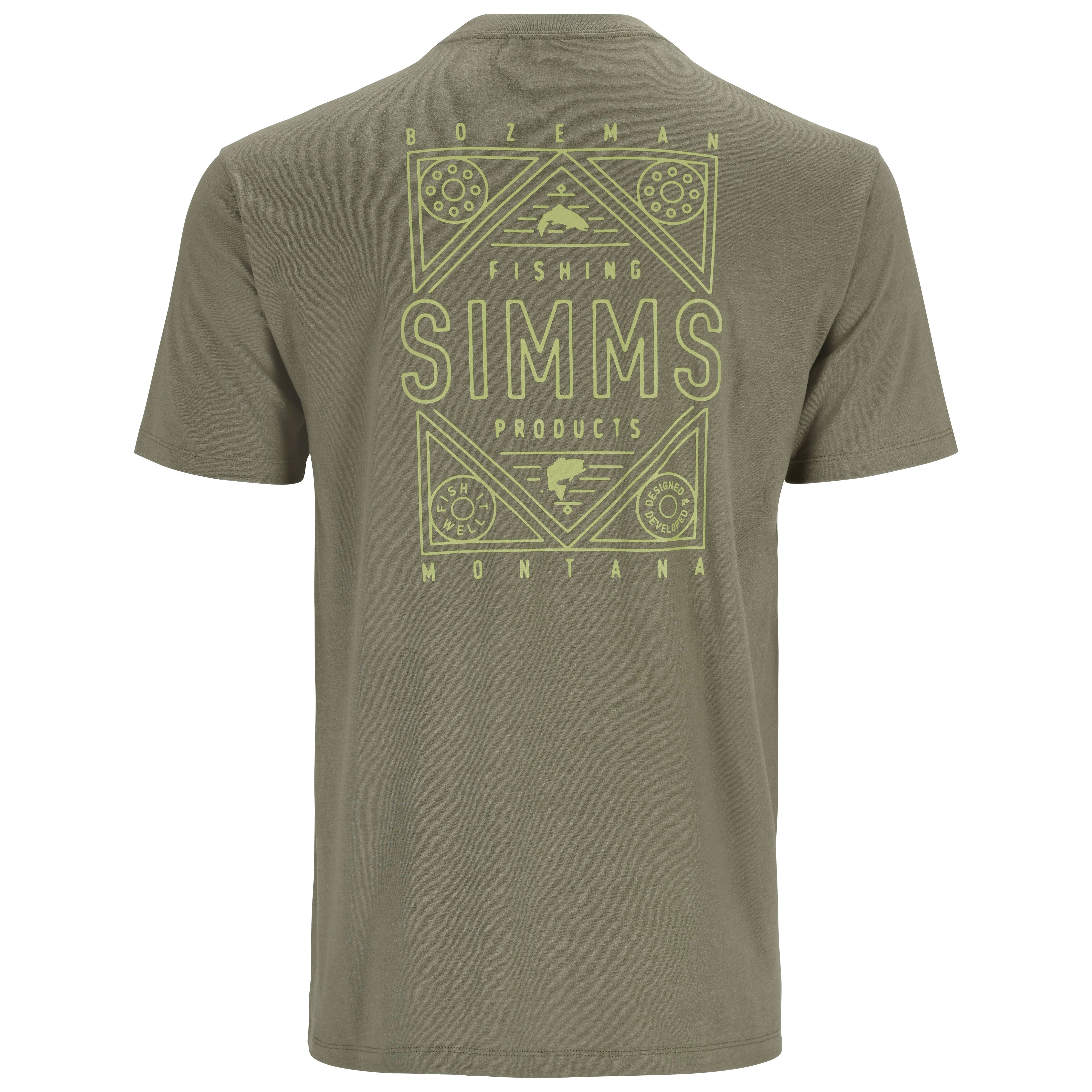 Simms Linework T-Shirt Military Heather Image 01