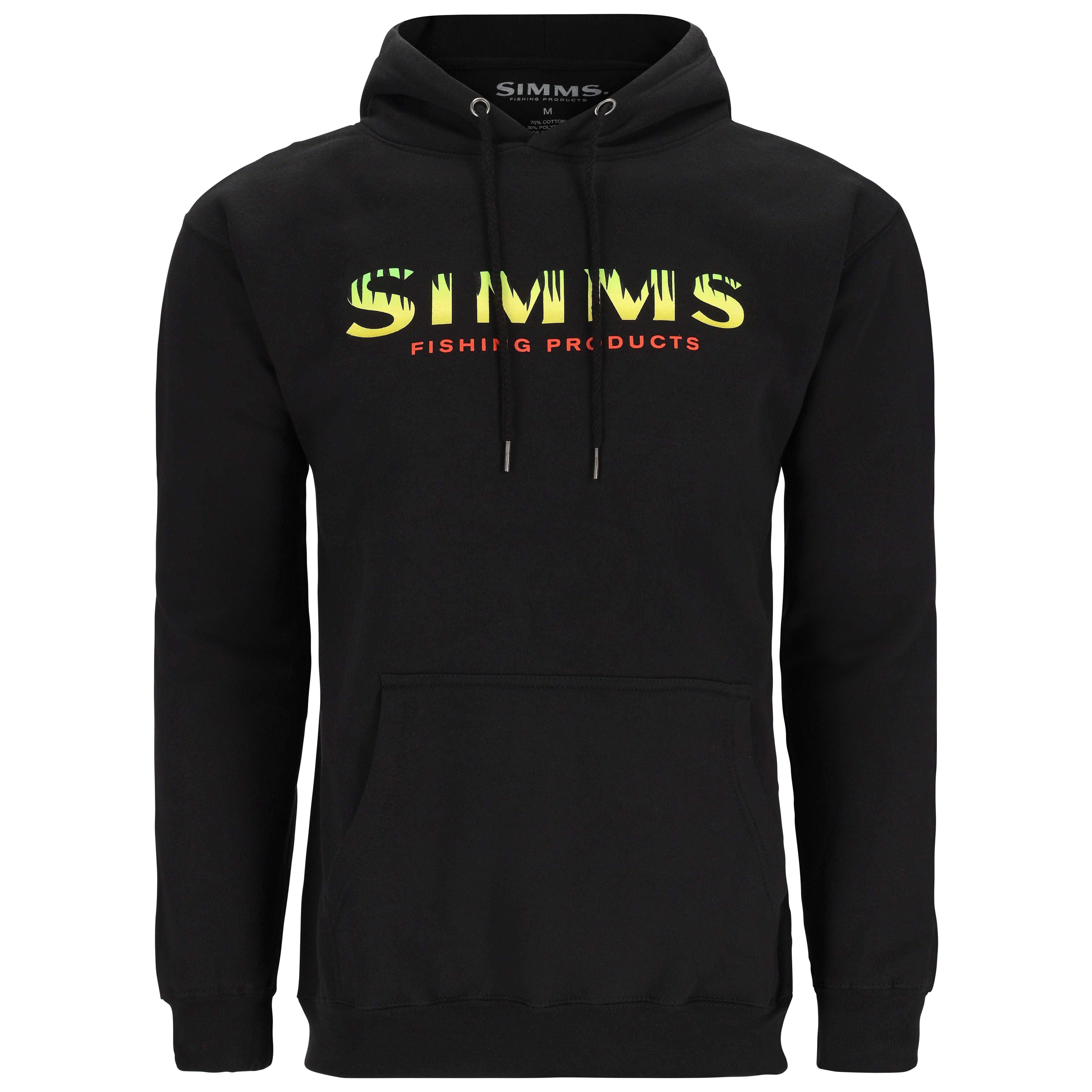 Simms Logo Hoody Black - Neon Image 01