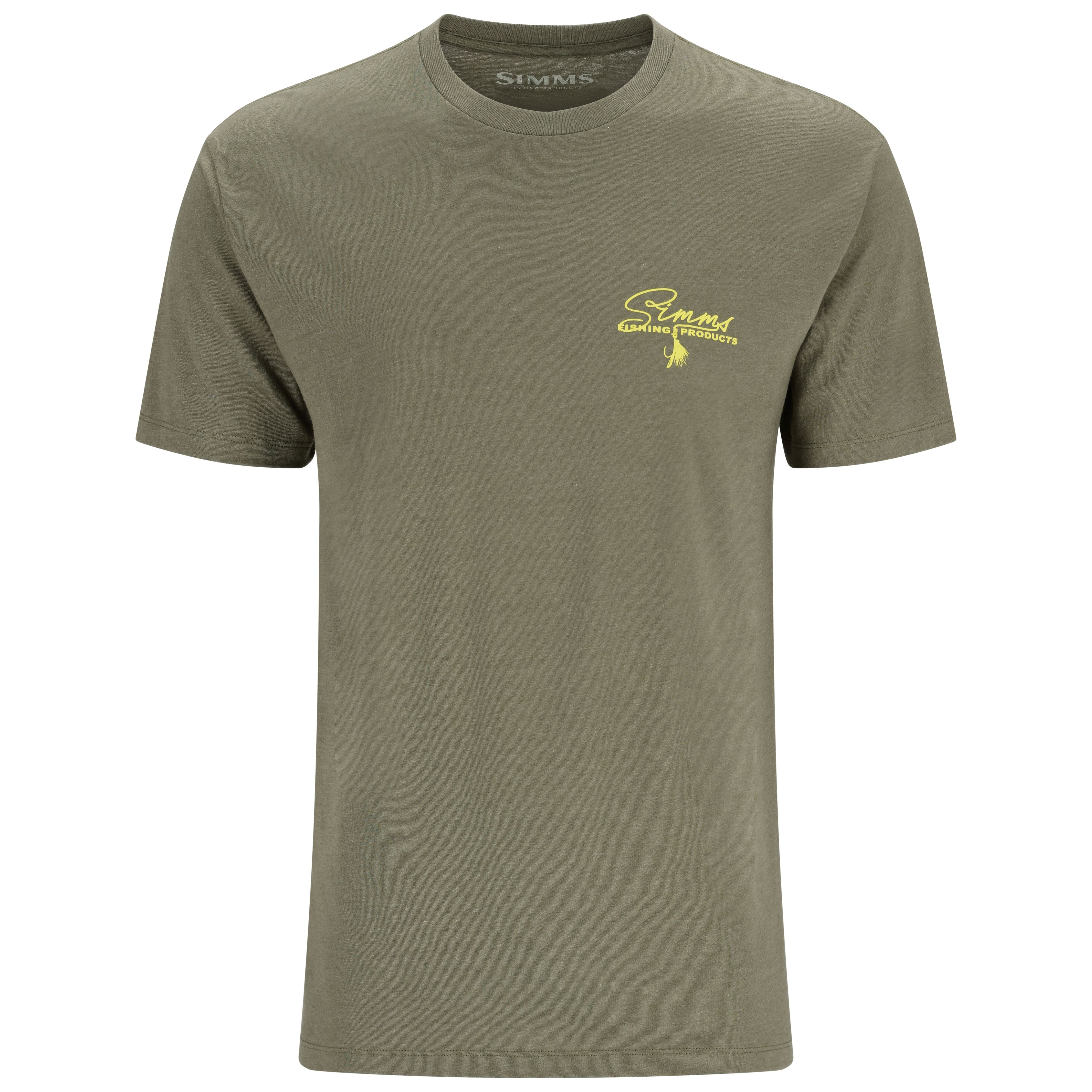 Simms Script Line T-Shirt Military Heather Image 02