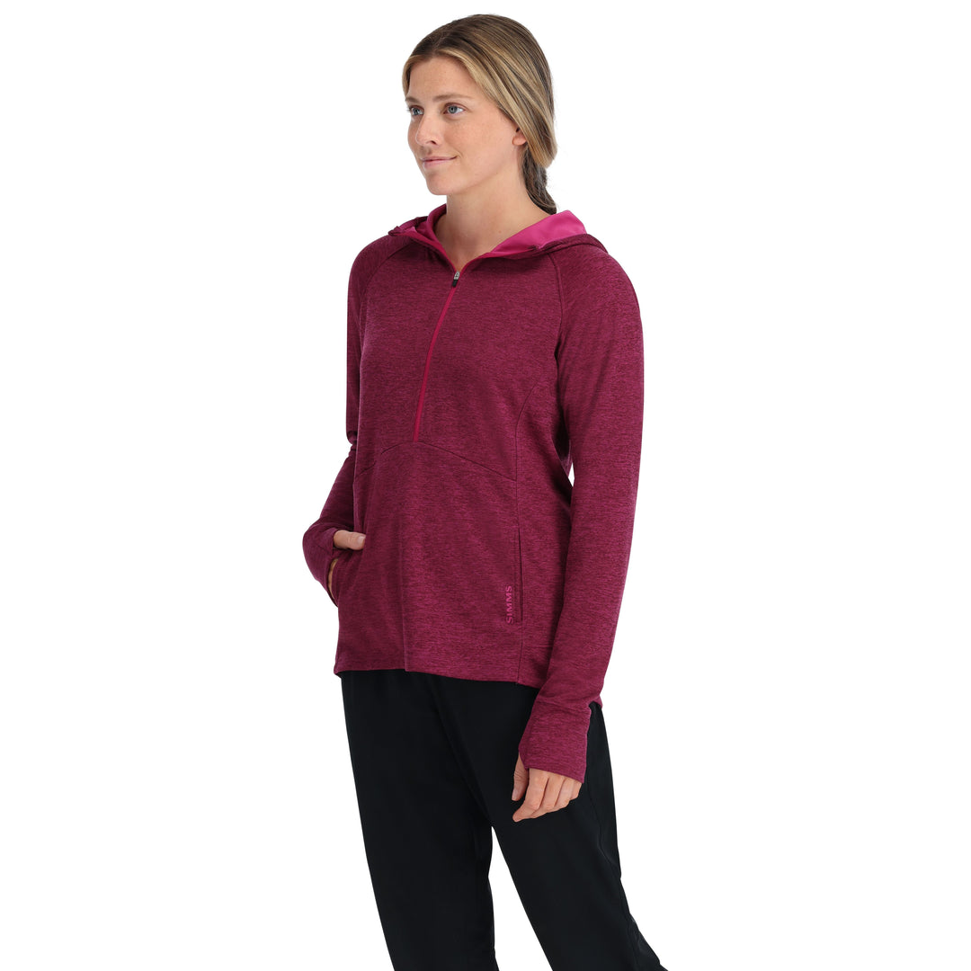 Simms Women's BugStopper Hoody Fuchsia Heather Image 02