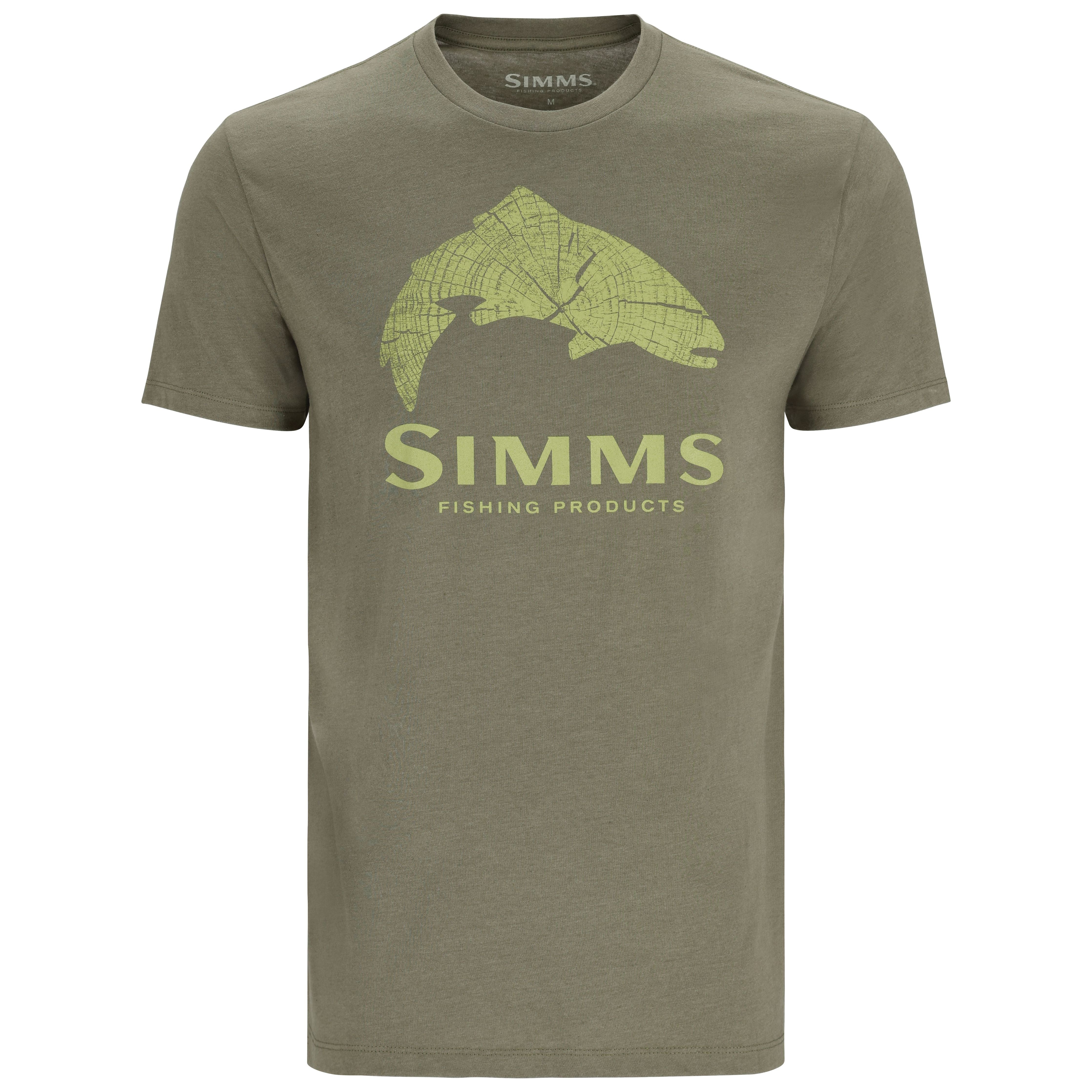 Simms Wood Trout Fill Hoody Military Heather - Neon Image 01