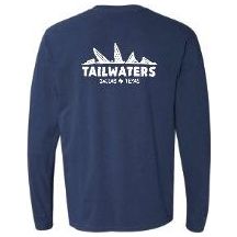 Tailwaters Fly Fishing Classic Logo Long Sleeve T-Shirt Navy Image 01