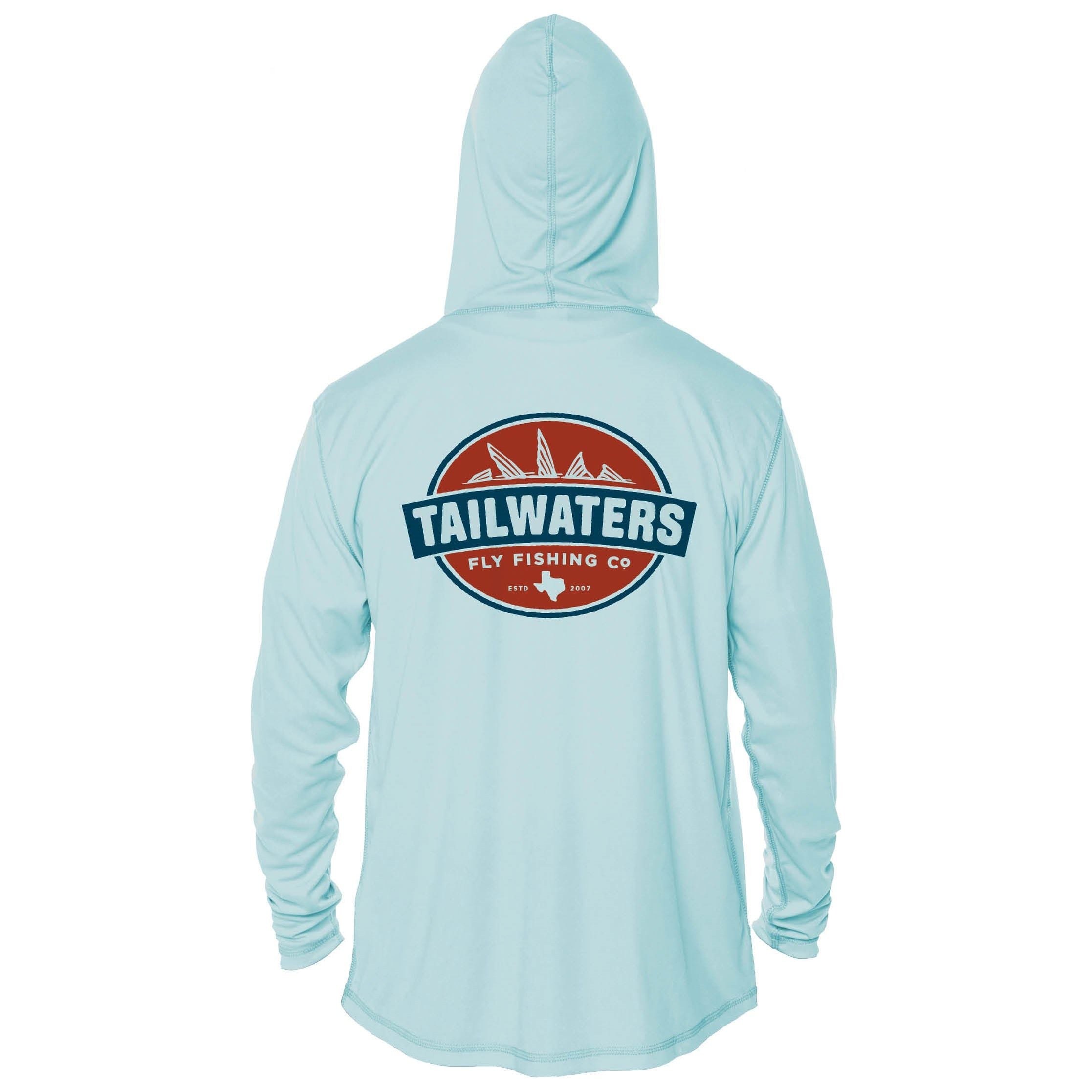 Tailwaters Fly Fishing Classic Logo Solar Hoody Artic Blue Image 01